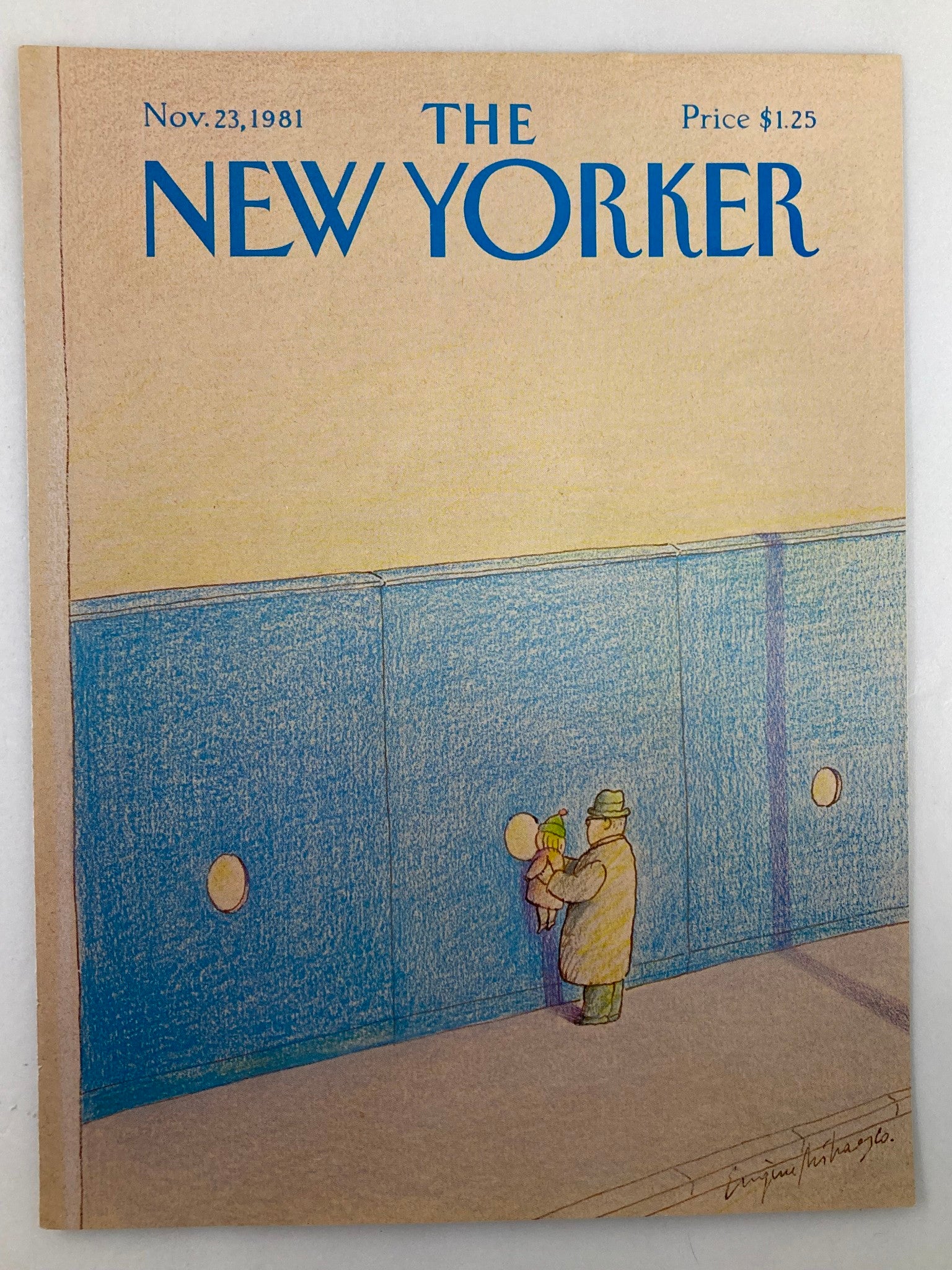 COVER ONLY The New Yorker November 23 1981 The Hole by Eugene Mihaesco No Label