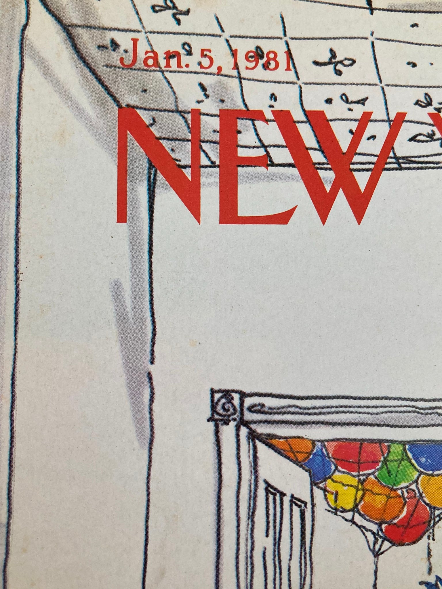 COVER ONLY The New Yorker January 5 1981 Cat Room by Charles Booth No Label