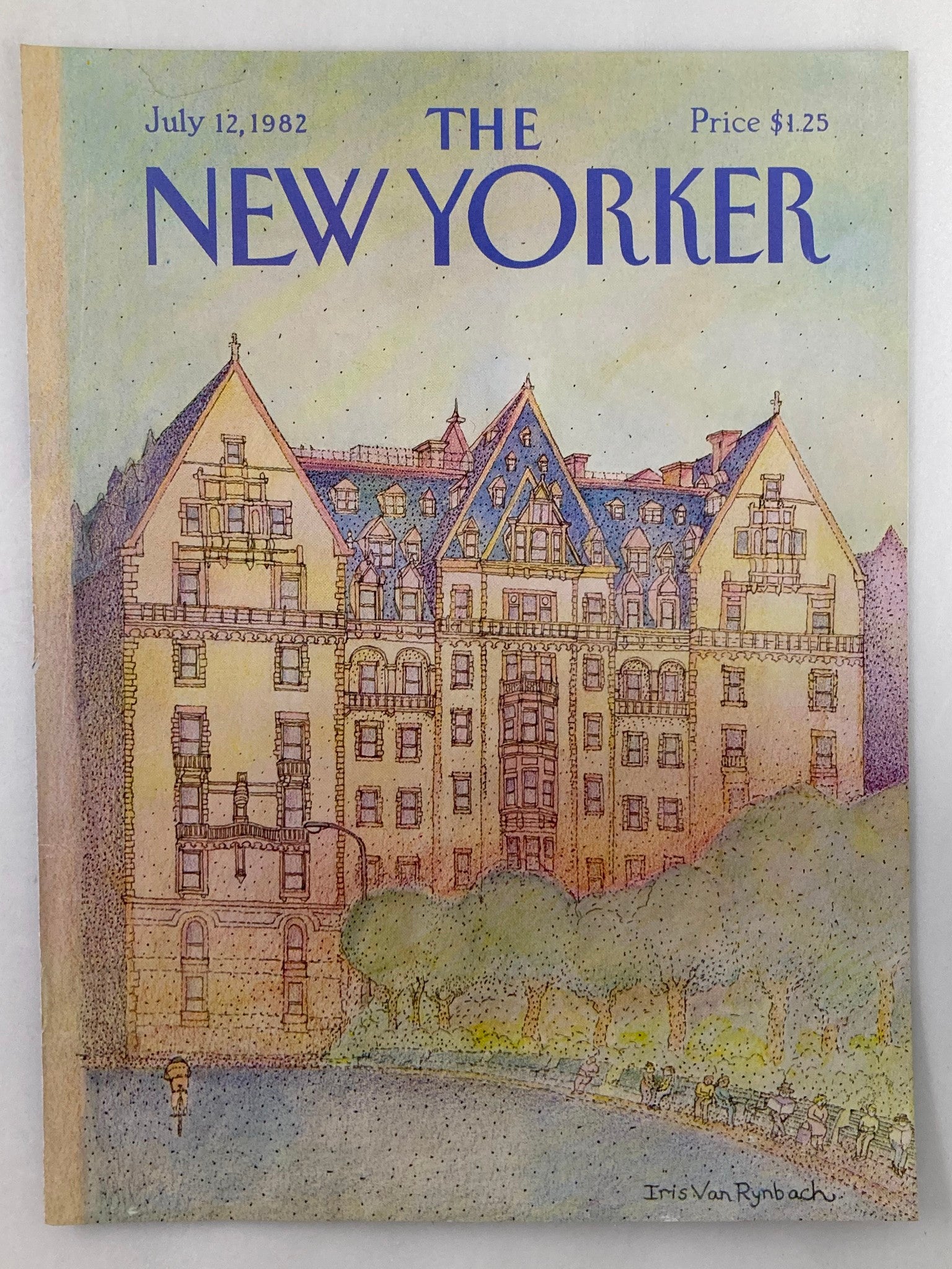 COVER ONLY The New Yorker July 12 1982 Streets by Iris Van Rybach No Label