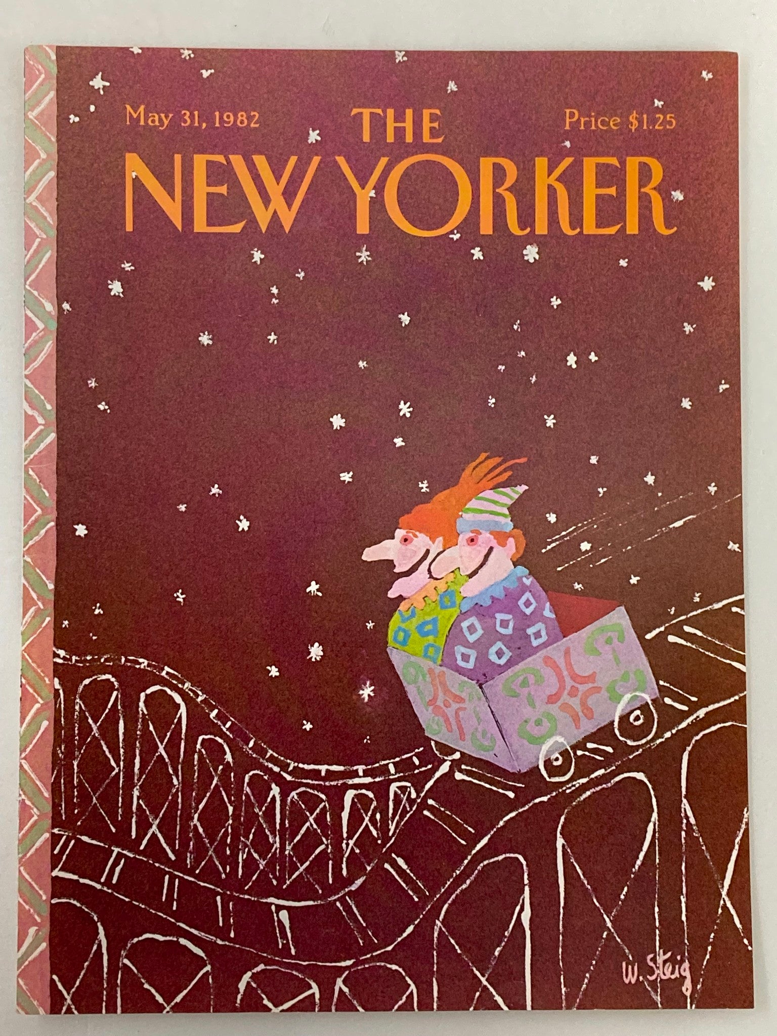 COVER ONLY The New Yorker May 31 1982 Roller Coaster by William Steig No Label