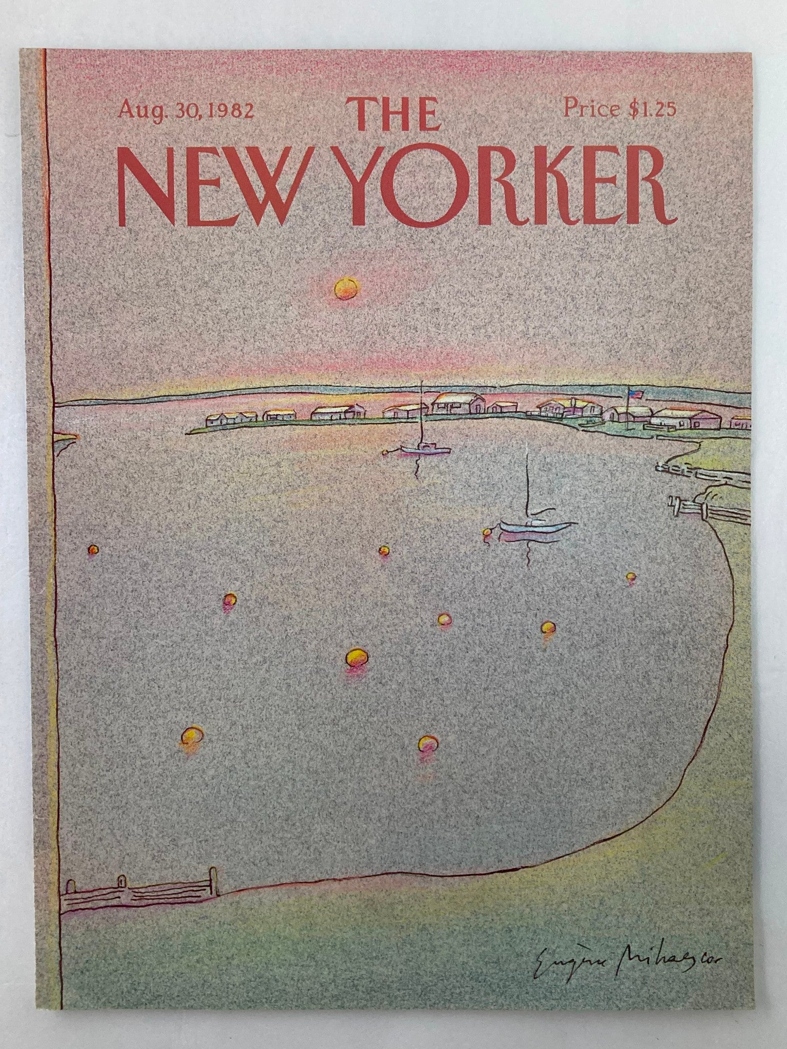 COVER ONLY The New Yorker August 30 1982 Sail Away by Eugene Mihaesco No Label