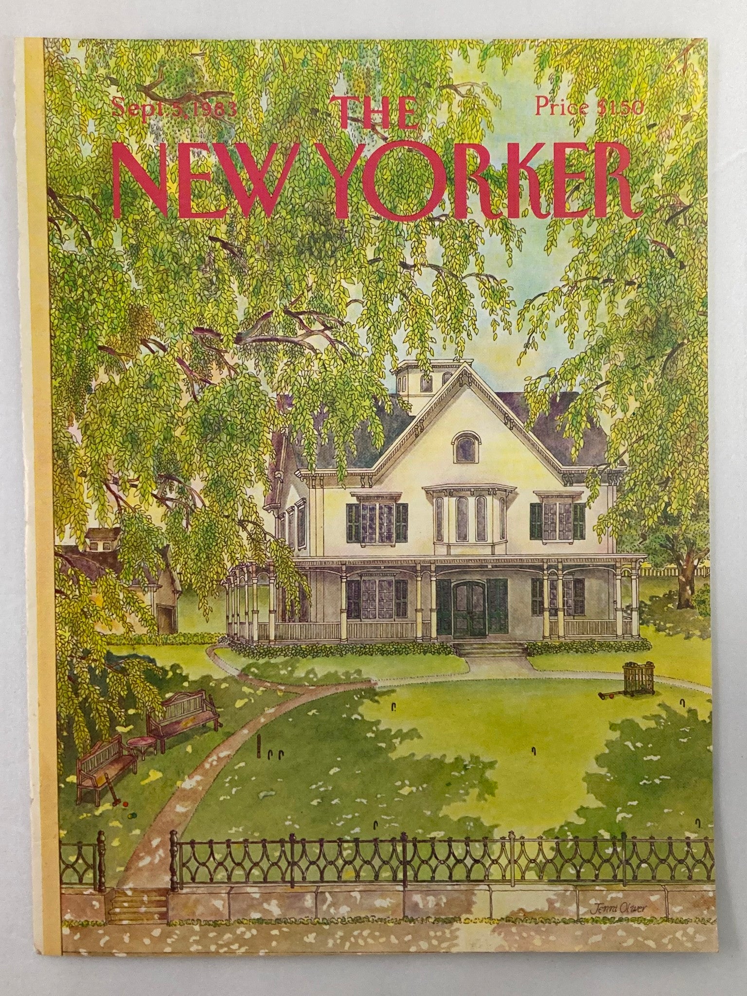 COVER ONLY The New Yorker September 5 1983 Big Empty Houses by J Oliver No Label