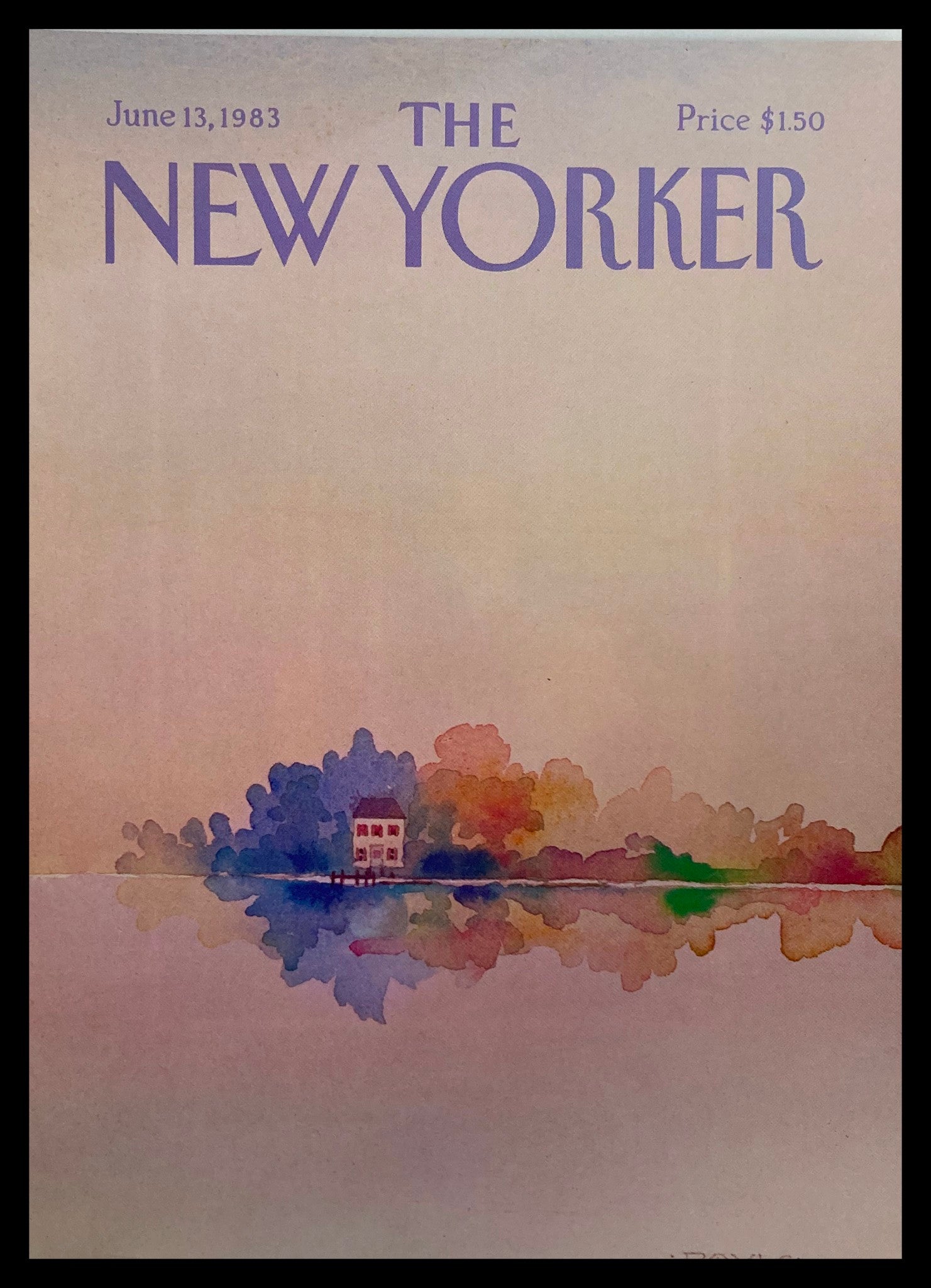 COVER ONLY The New Yorker June 13 1983 Watercolor by Susan Davis No Label