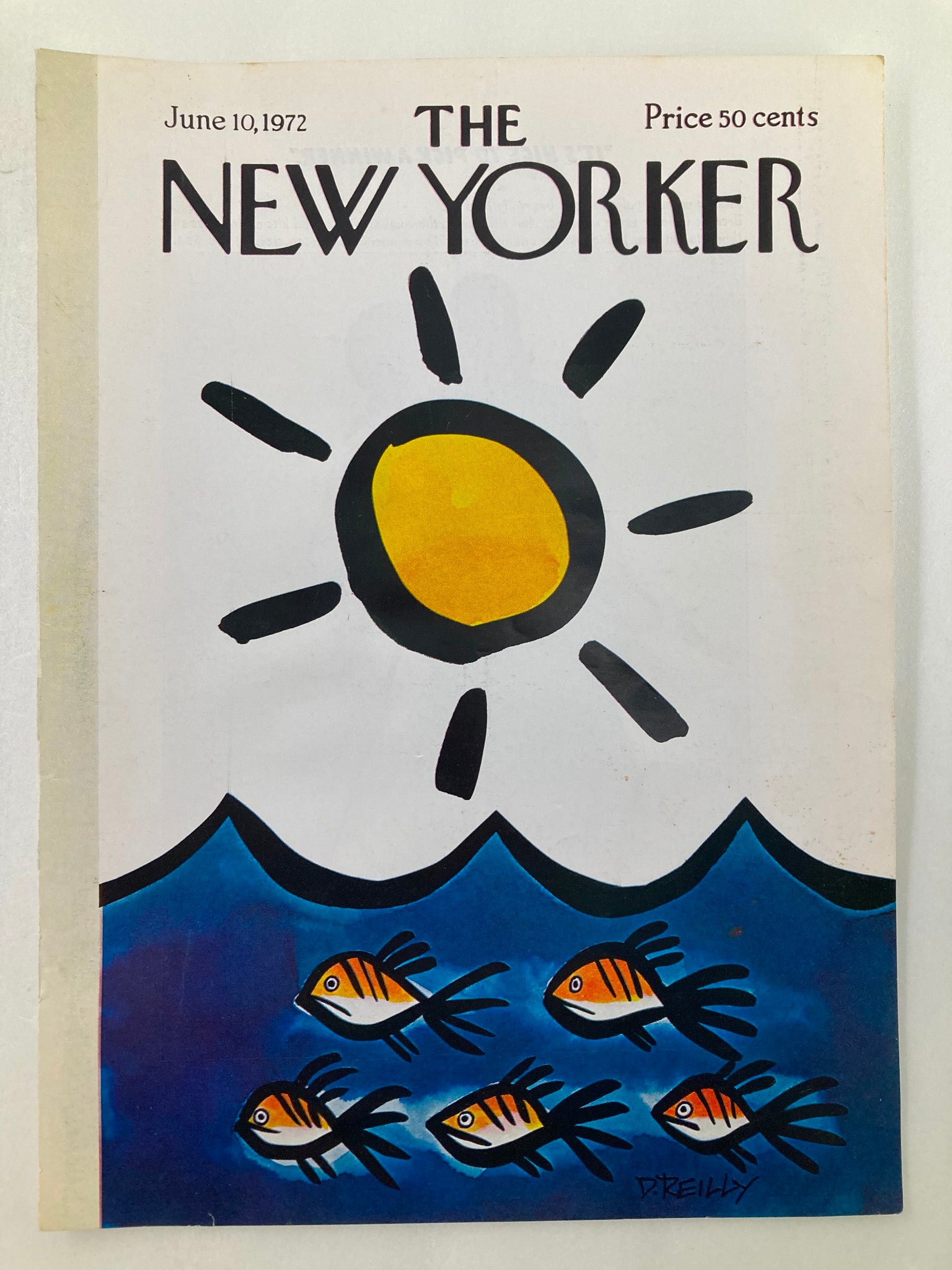 COVER ONLY The New Yorker June 10 1972 Sun Fish by Donald Reilly No Label