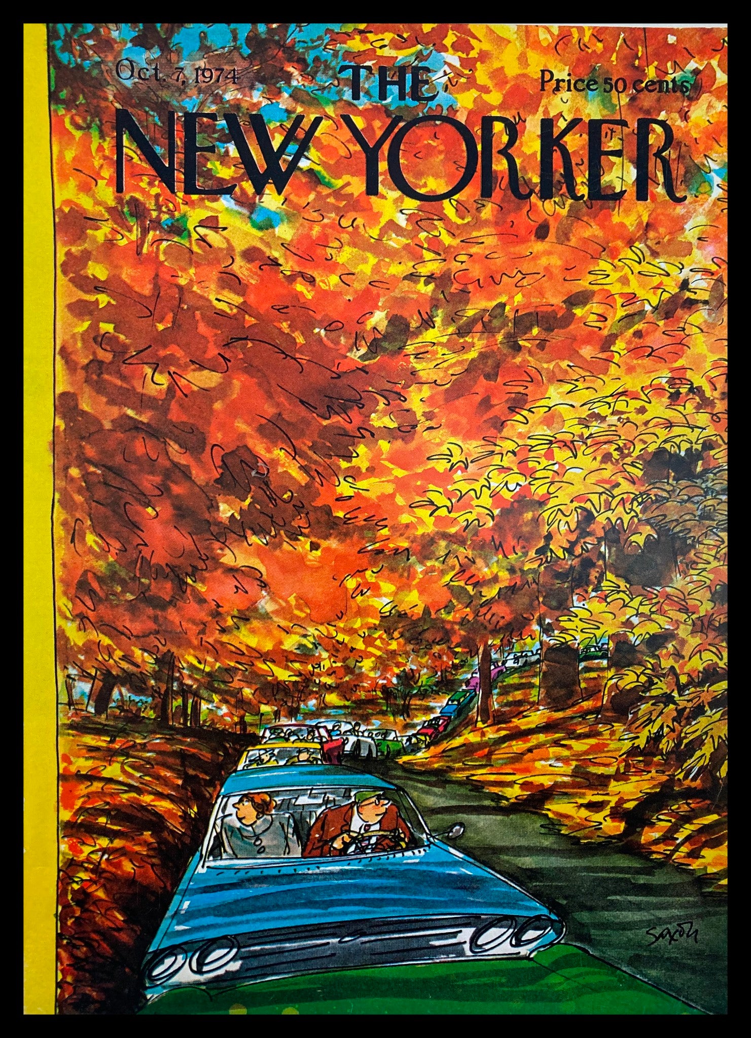 COVER ONLY The New Yorker October 7 1974 Convoy by Charles Saxon No Label