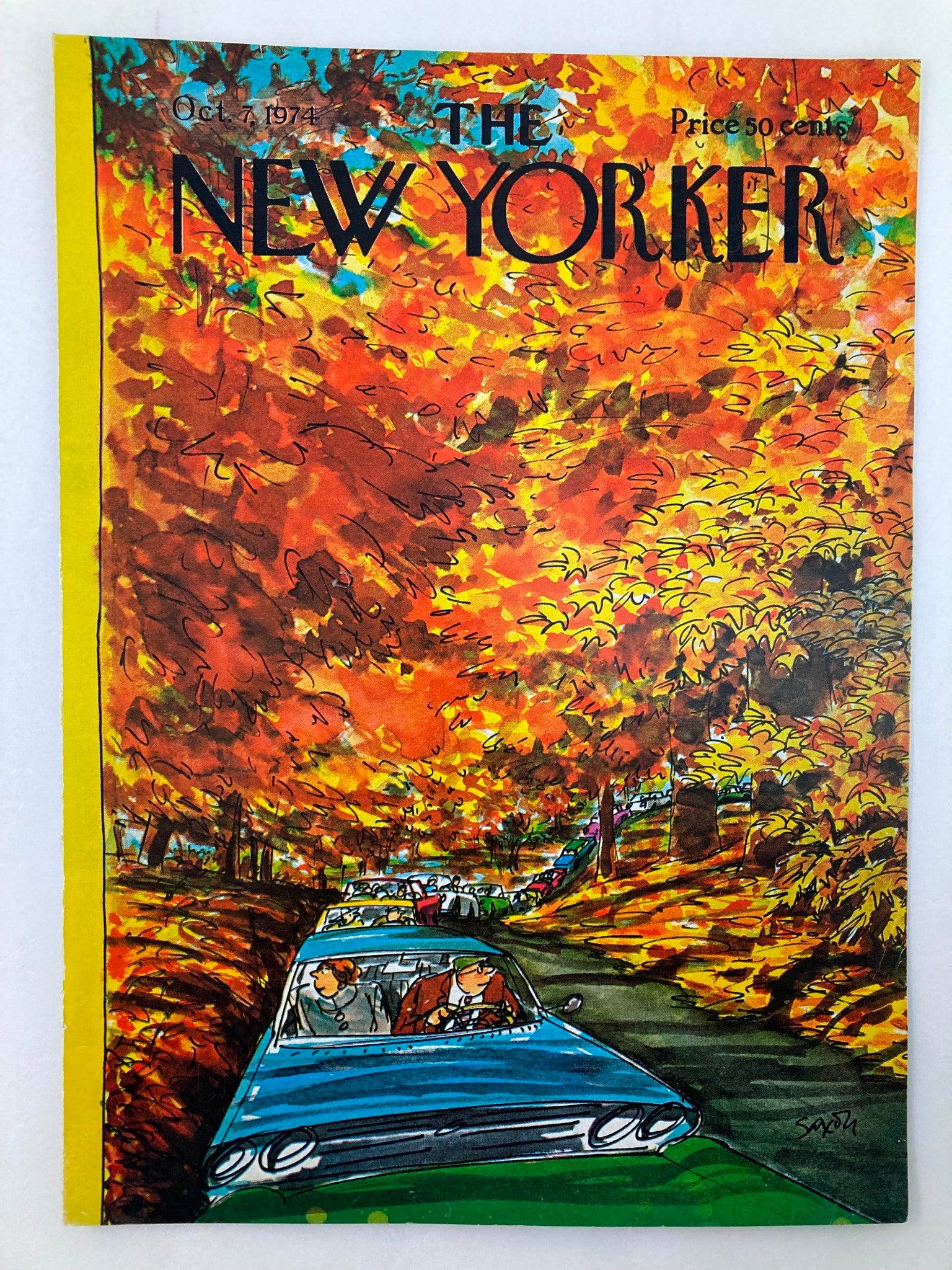 COVER ONLY The New Yorker October 7 1974 Convoy by Charles Saxon No Label