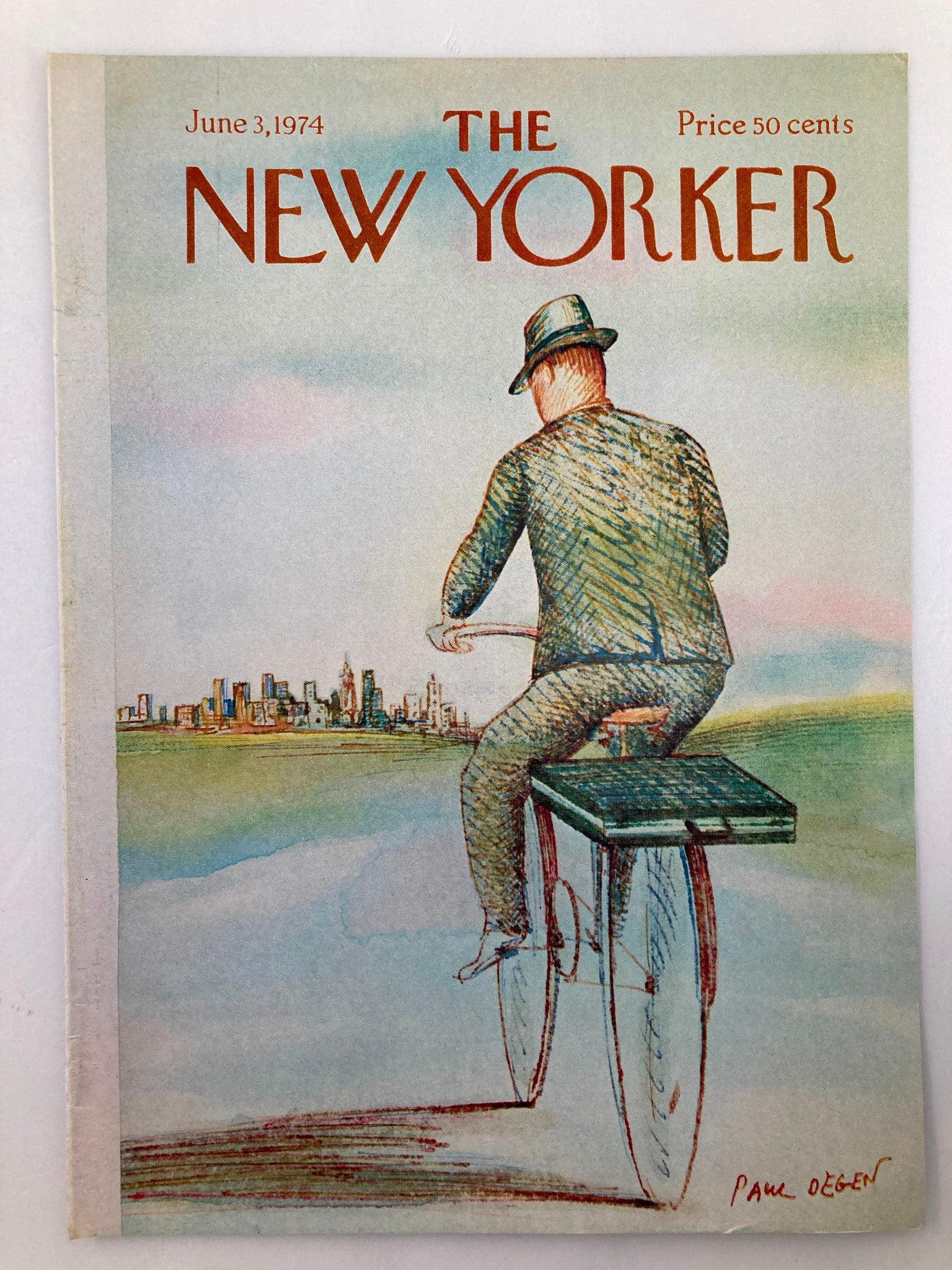 COVER ONLY The New Yorker June 3 1974 Going to City by Paul Degen No Label