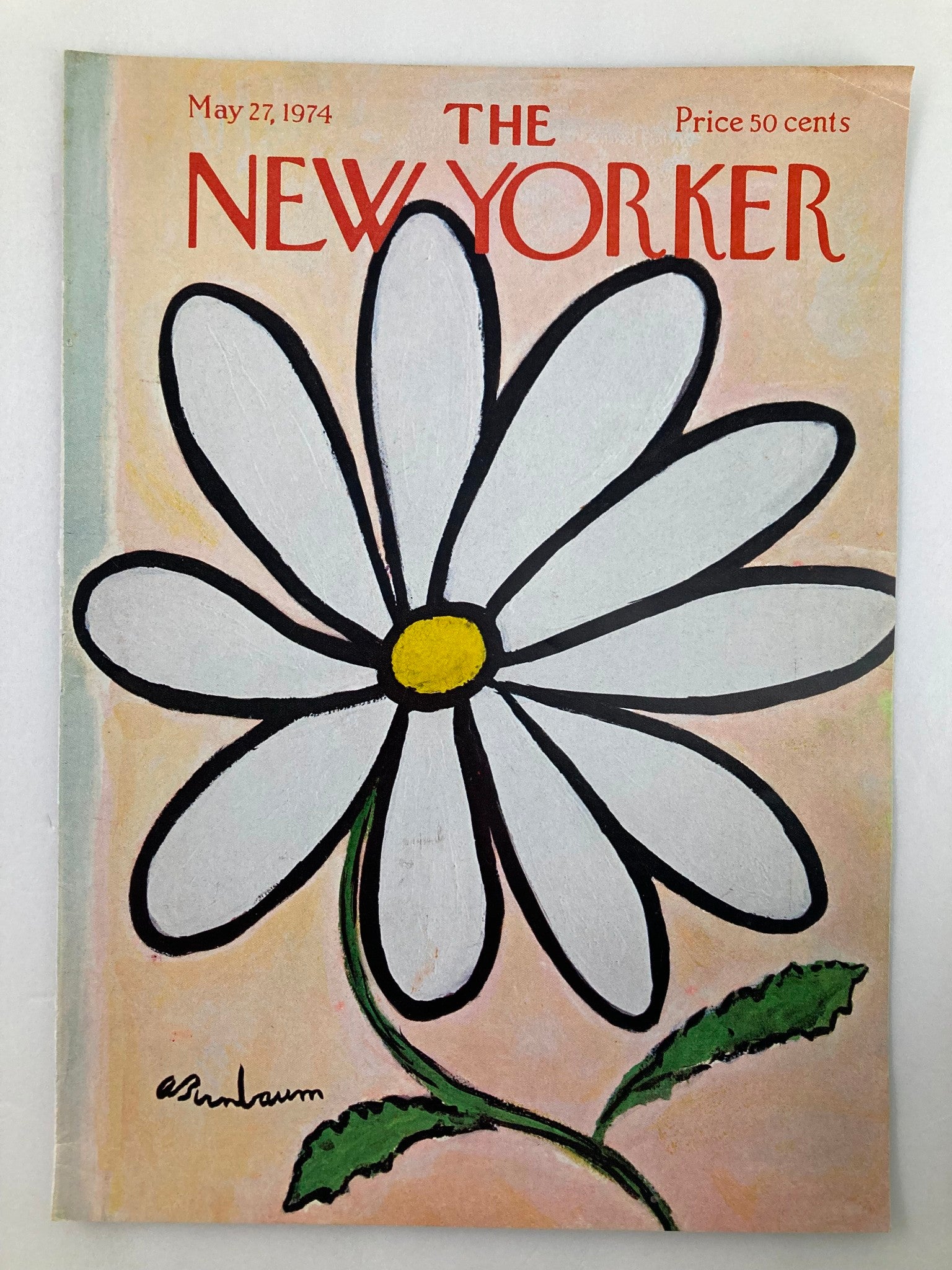 COVER ONLY The New Yorker May 27 1974 A Flower by Abe Birnbaum No Label