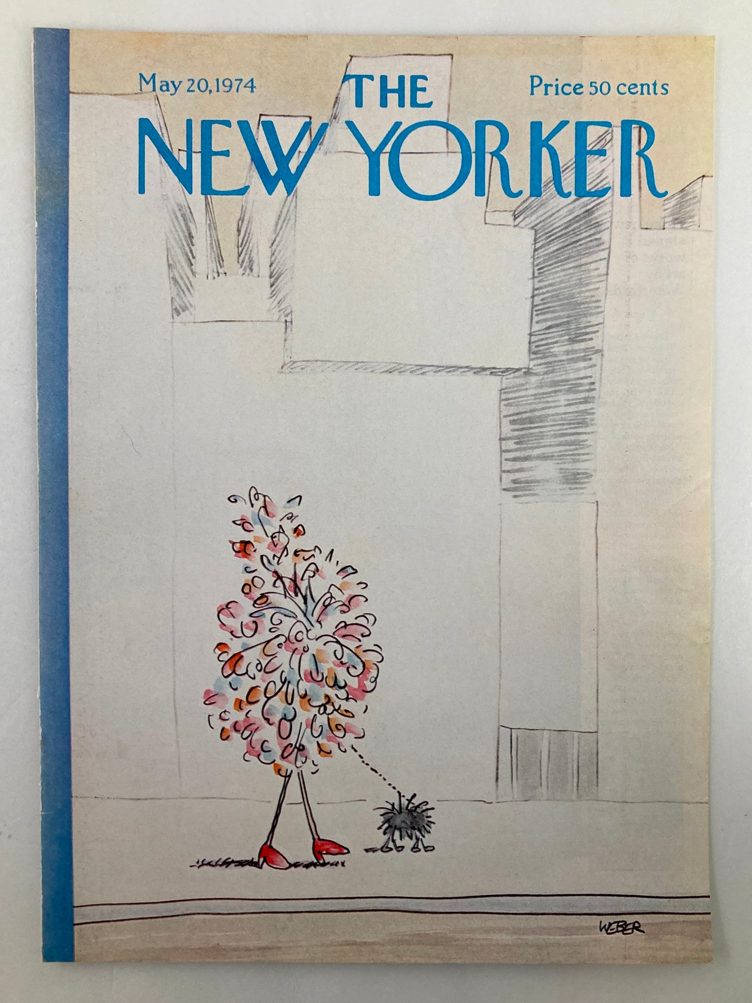 COVER ONLY The New Yorker May 20 1974 Fashion Duo by Robert Weber No Label