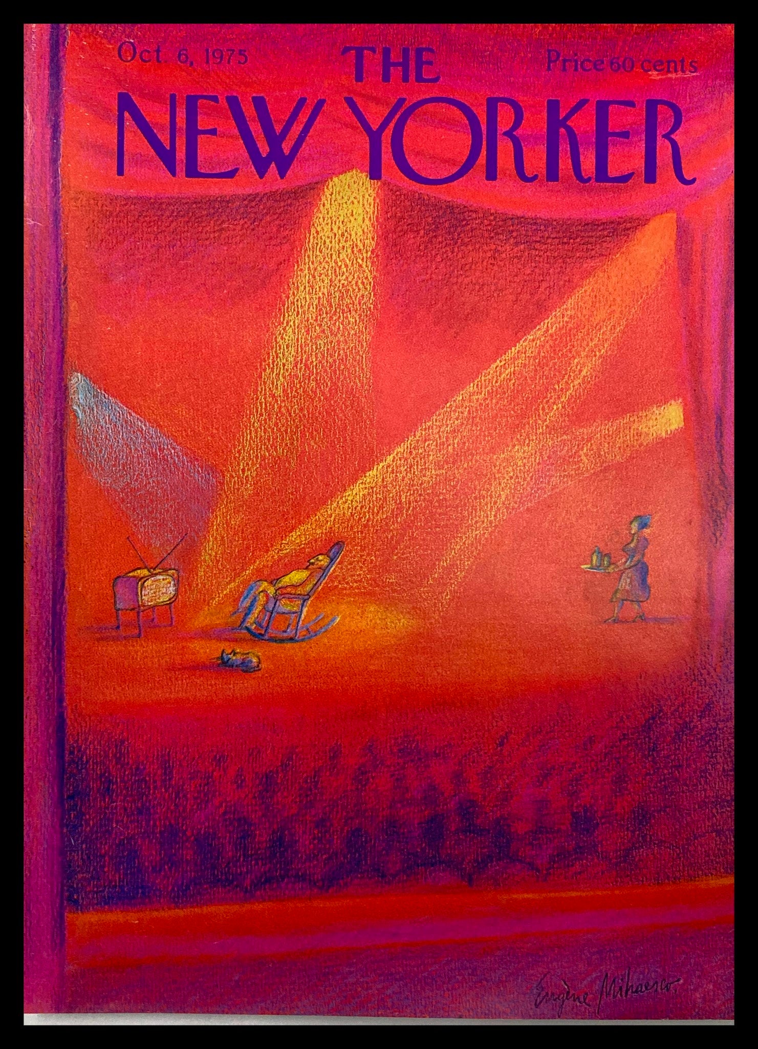 COVER ONLY The New Yorker October 6 1975 Stage Play by Eugene Mihaesco No Label