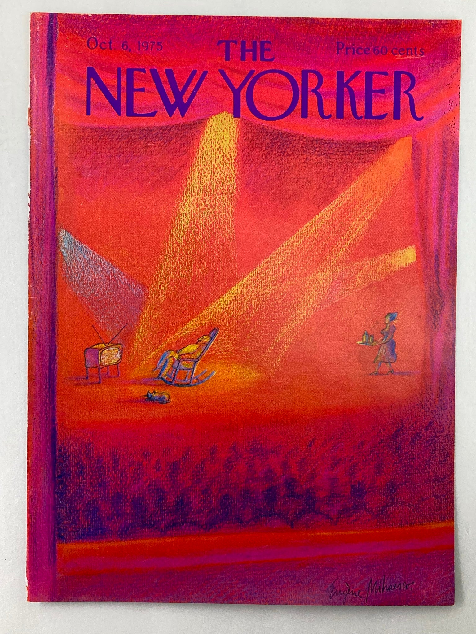 COVER ONLY The New Yorker October 6 1975 Stage Play by Eugene Mihaesco No Label