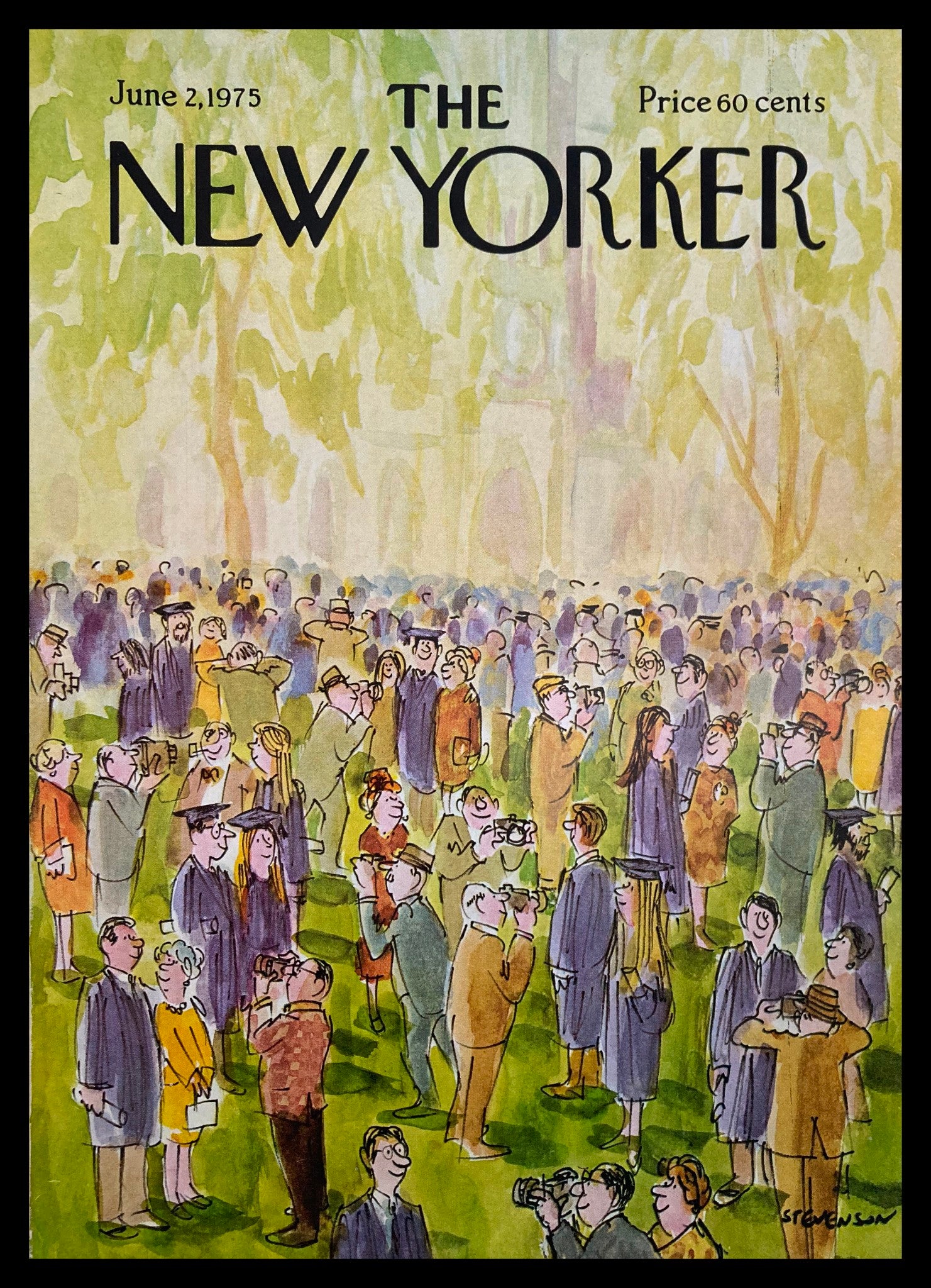 COVER ONLY The New Yorker June 2 1975 Get-Together by James Stevenson No Label