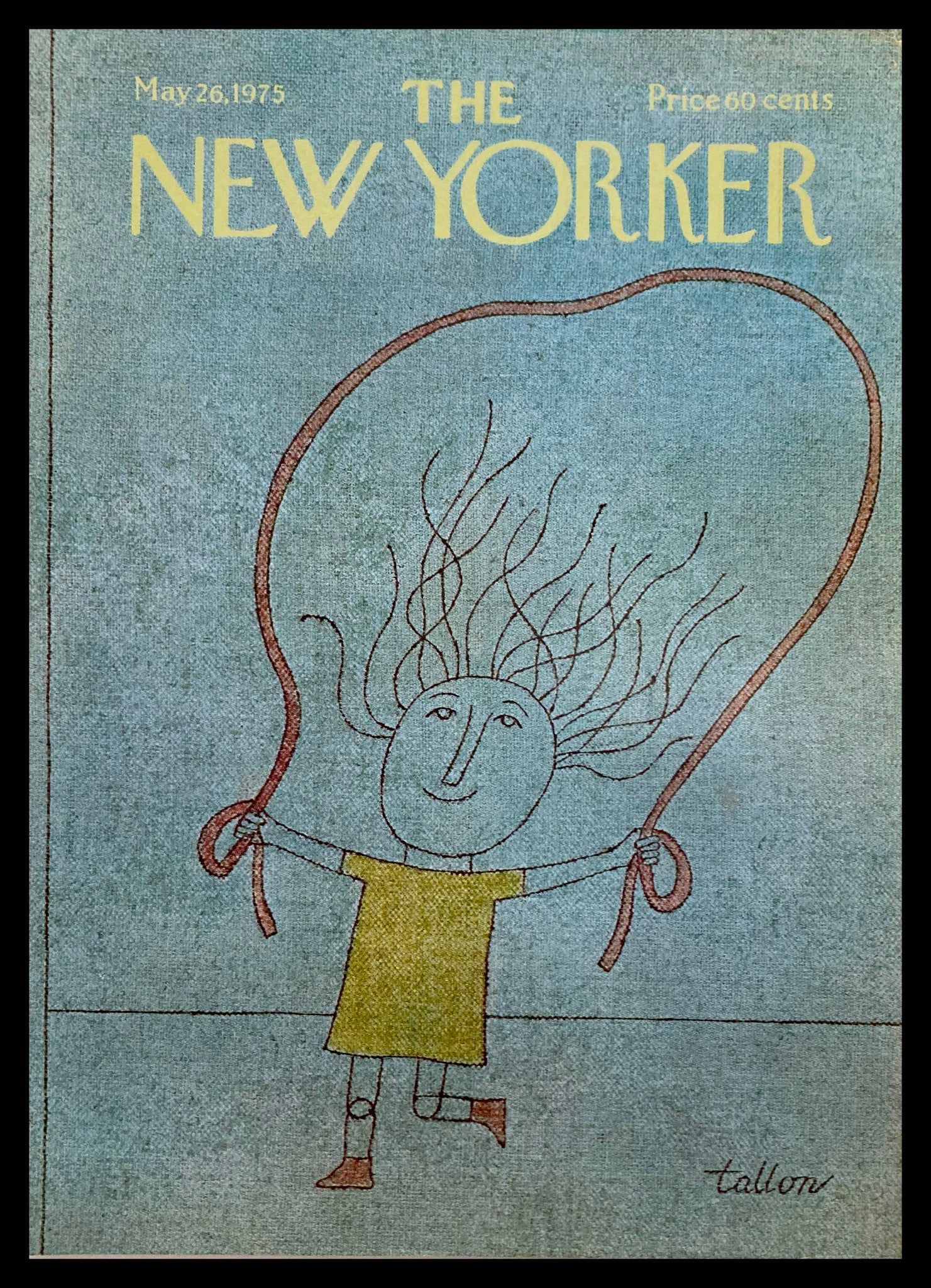 COVER ONLY The New Yorker May 26 1975 Skip Rope by Robert Tallon No Label