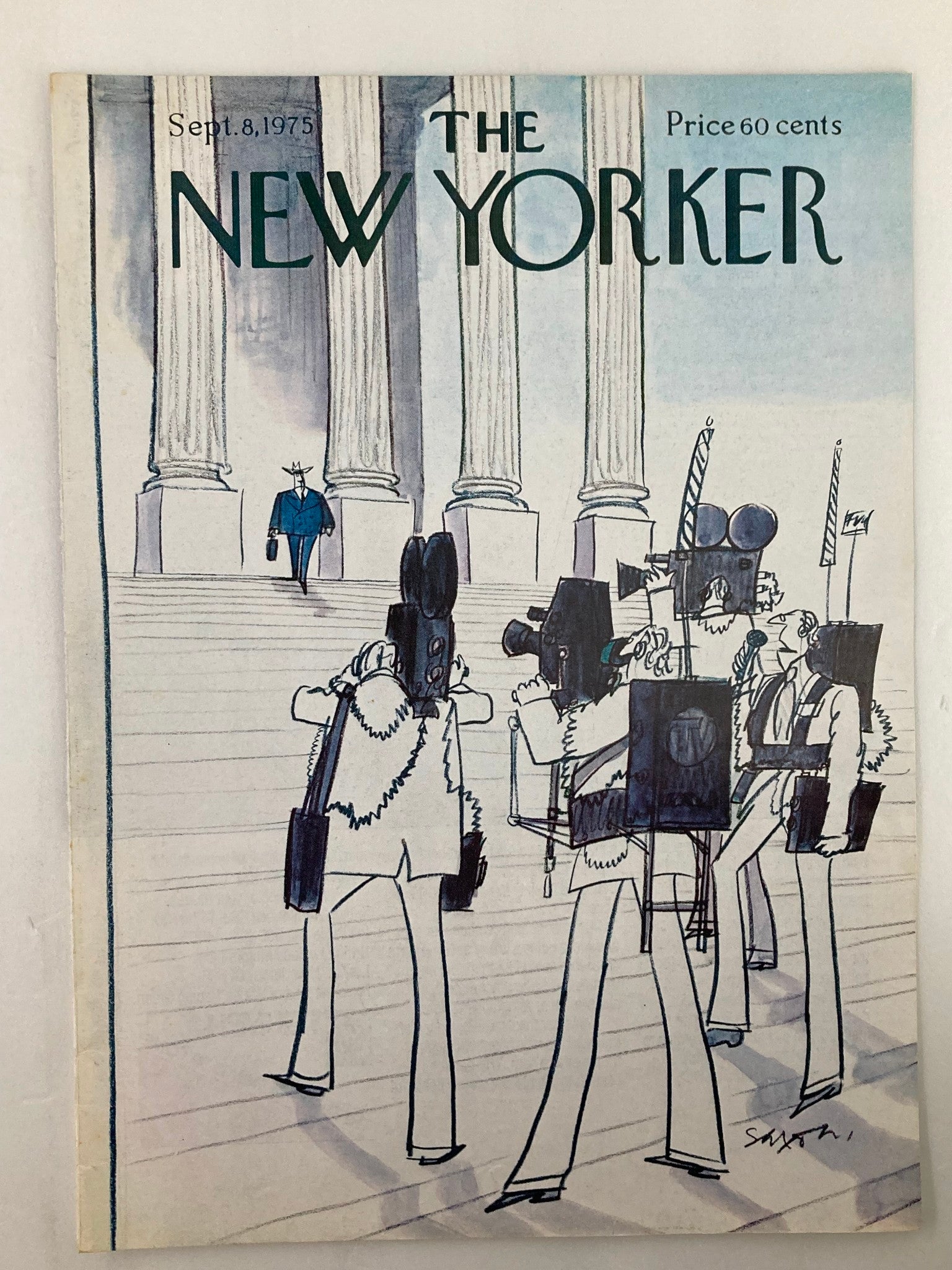 COVER ONLY The New Yorker September 8 1975 Paparazzis by Charles Saxon No Label