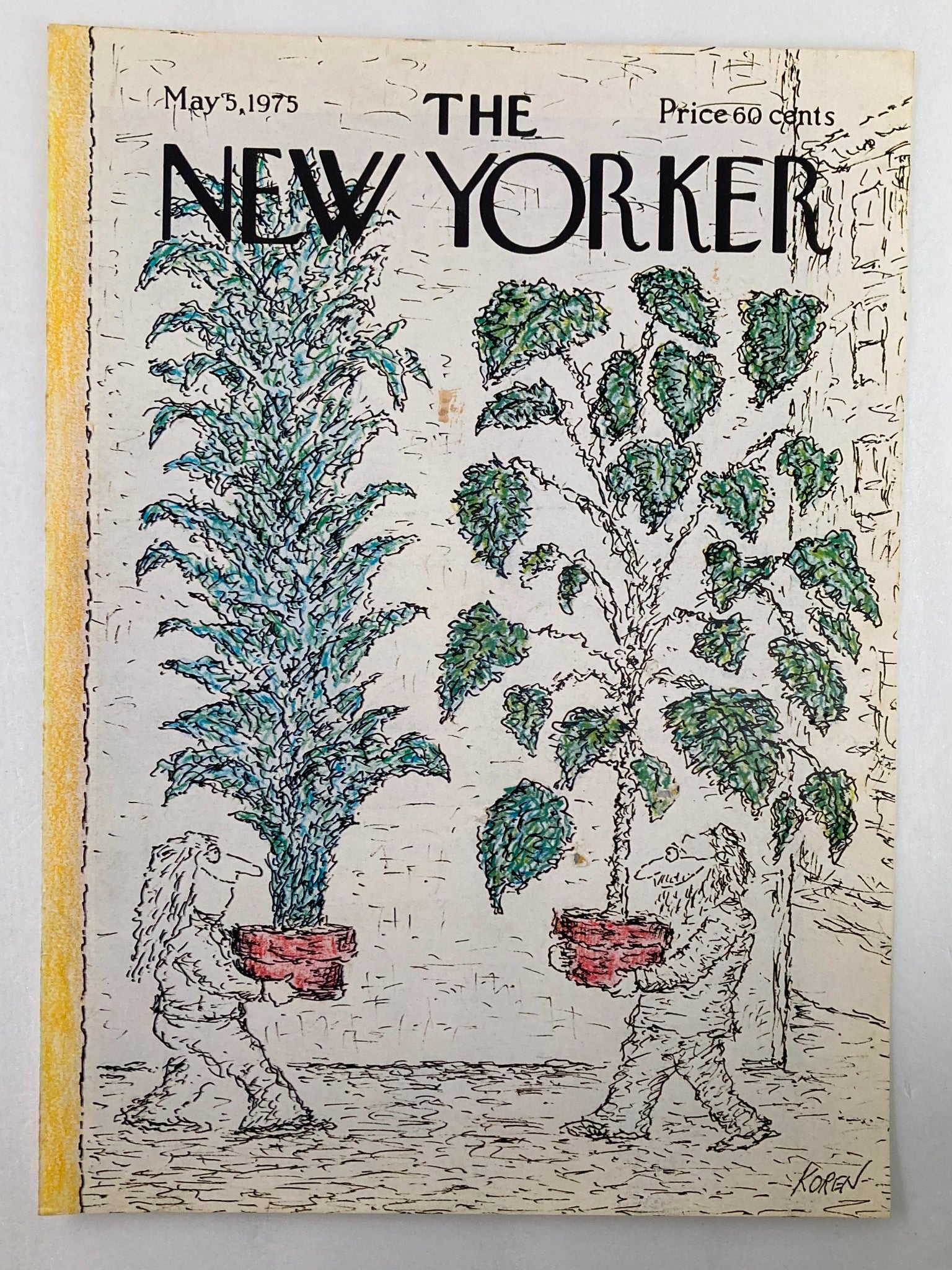 COVER ONLY The New Yorker May 5 1975 Plant Gallore by Edward Koren No Label