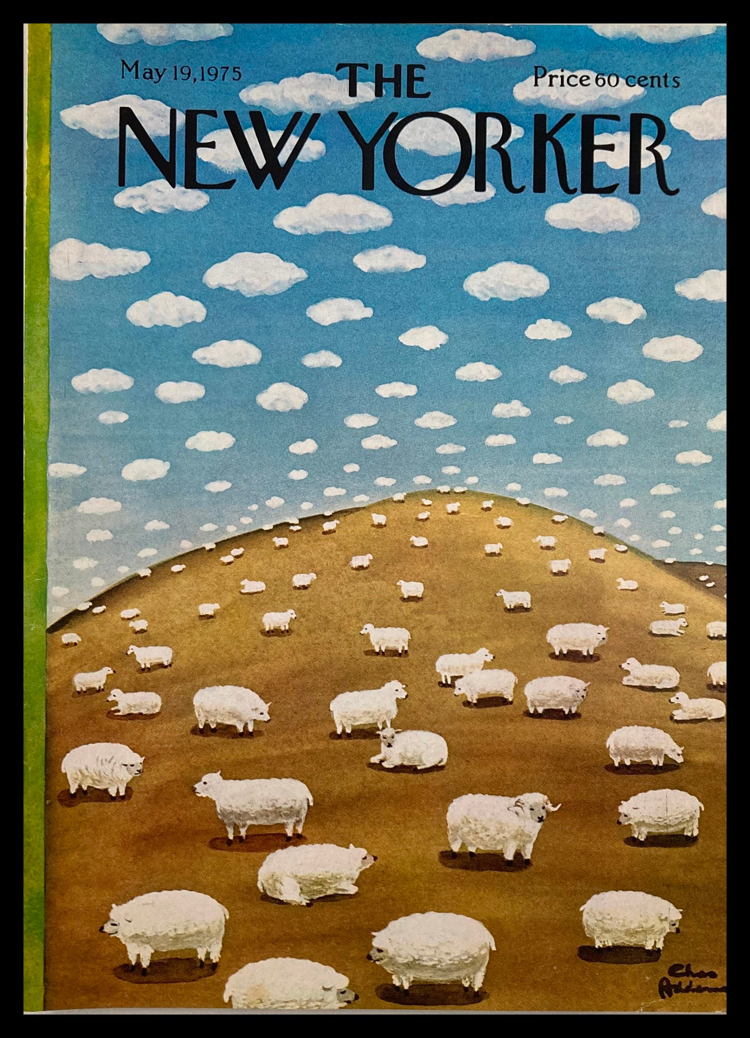 COVER ONLY The New Yorker May 19 1975 Flock of Sheeps by Chas Addams No Label