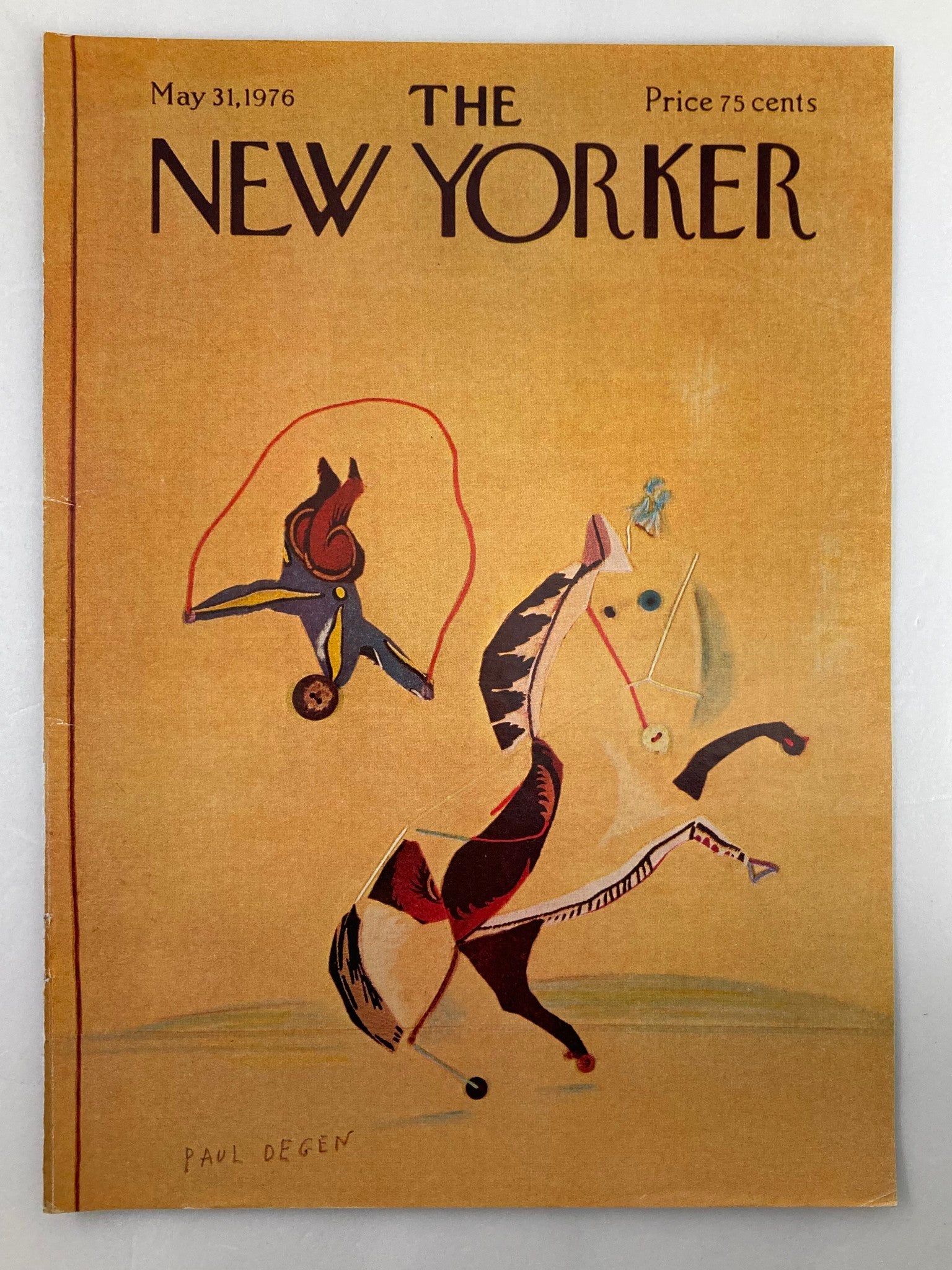 COVER ONLY The New Yorker May 31 1976 Horse Trick by Paul Degen No Label