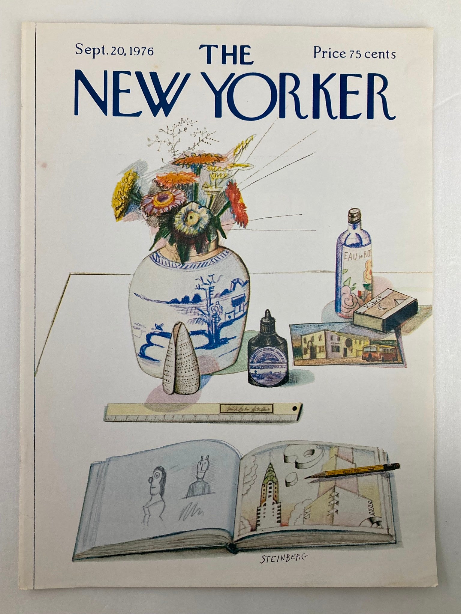 COVER ONLY The New Yorker September 20 1976 Drawings by Saul Steinberg No Label