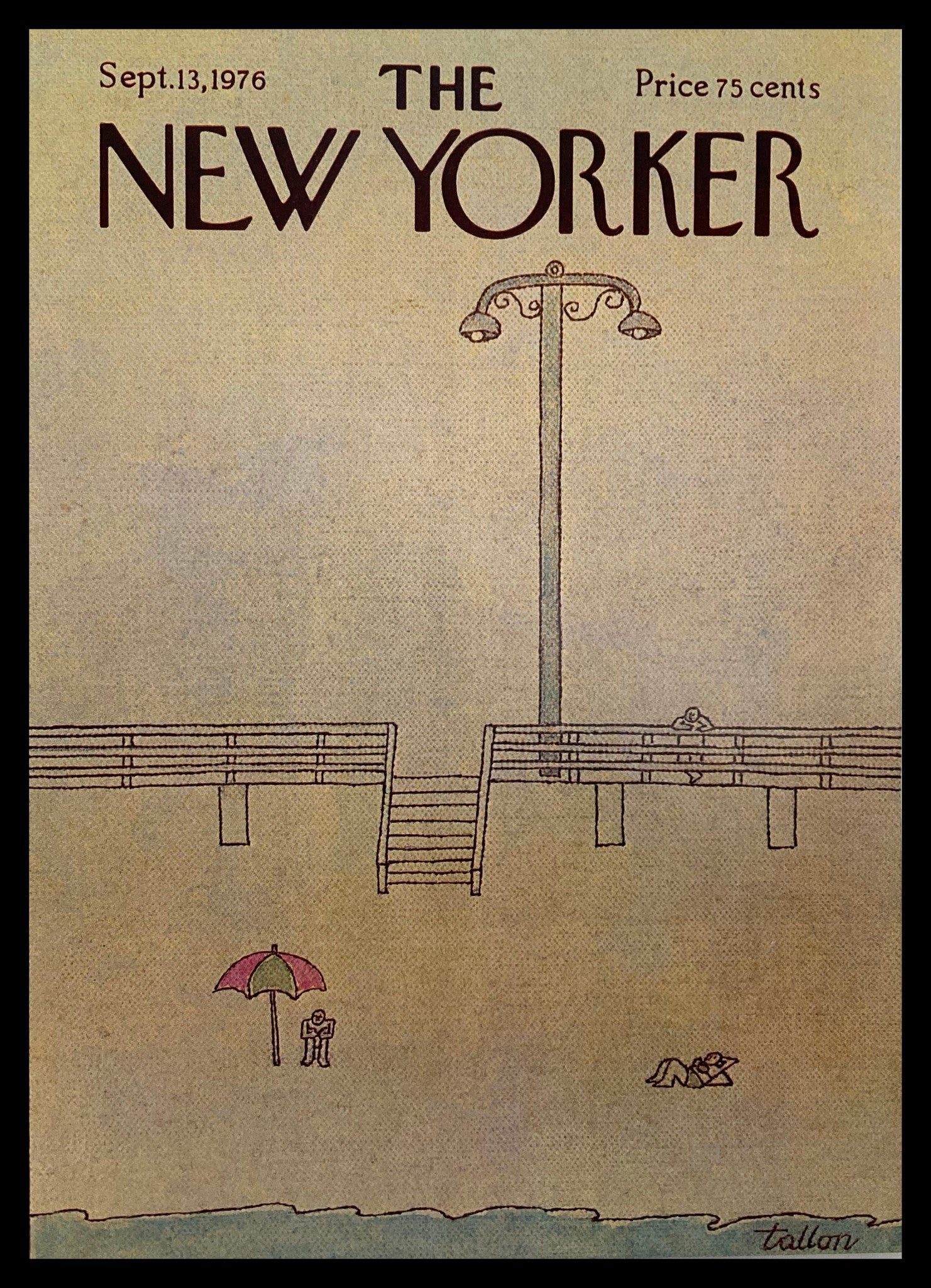 COVER ONLY The New Yorker September 13 1976 Sunbathing by Robert Tallon No Label