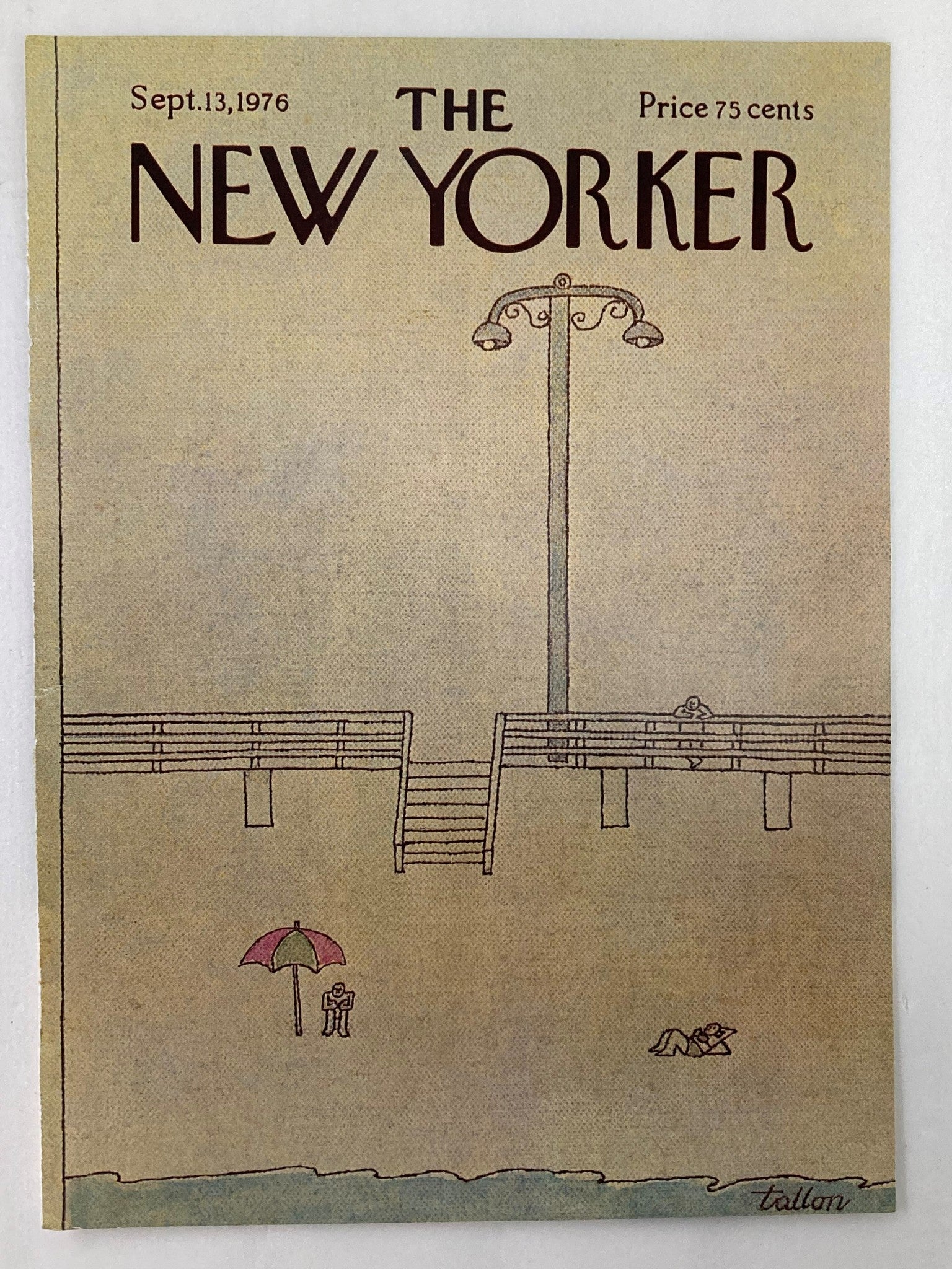 COVER ONLY The New Yorker September 13 1976 Sunbathing by Robert Tallon No Label