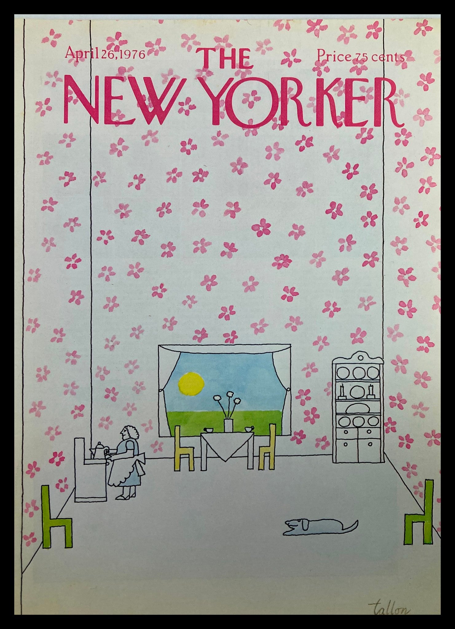 COVER ONLY The New Yorker April 26 1976 Tea Time by Robert Tallon No Label