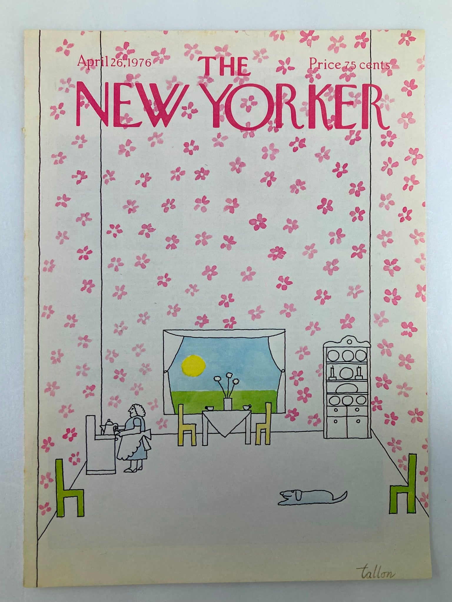 COVER ONLY The New Yorker April 26 1976 Tea Time by Robert Tallon No Label