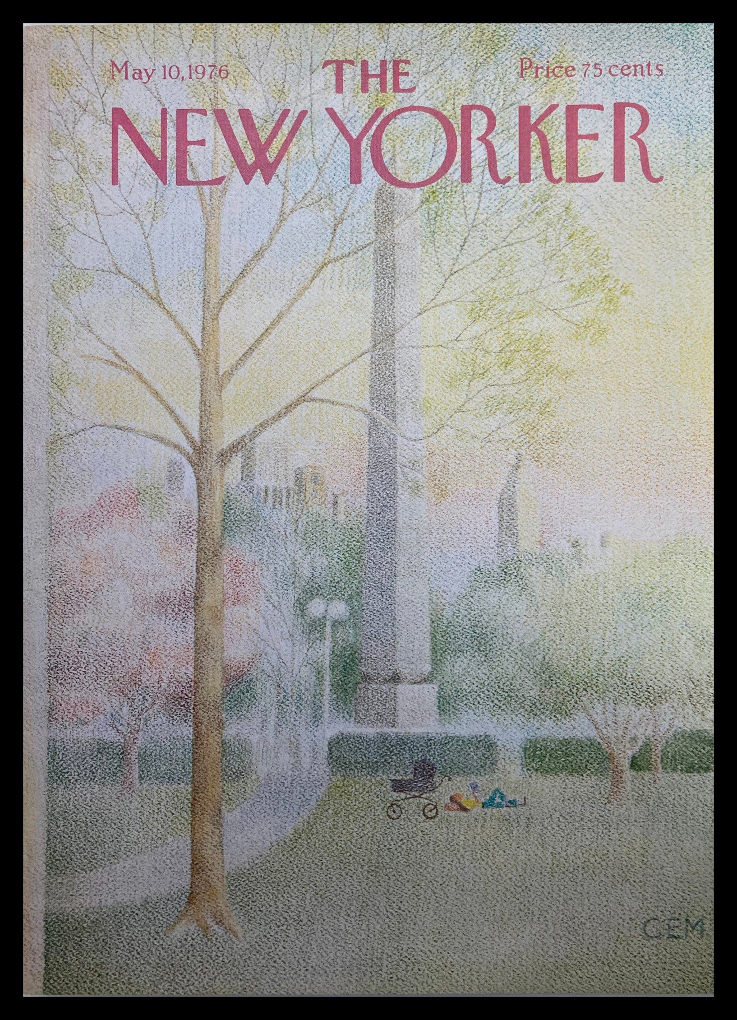 COVER ONLY The New Yorker May 10 1976 Chill Afternoon by Charles Martin No Label