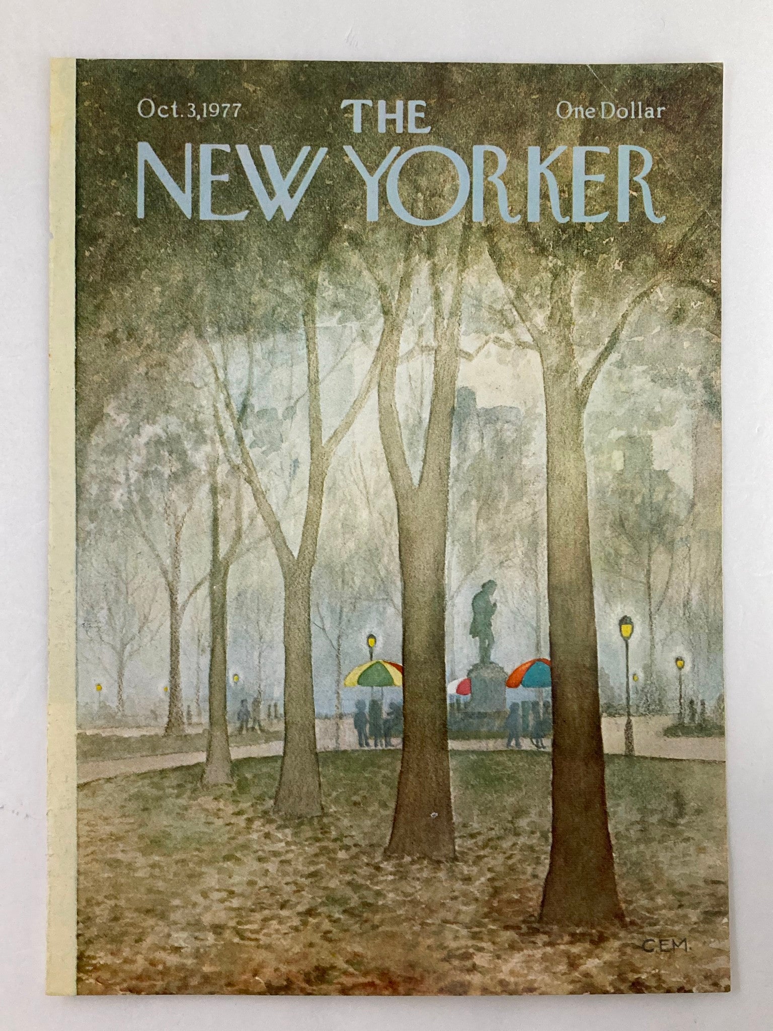 COVER ONLY The New Yorker October 3 1977 Through The Woods by C.E.M. No Label