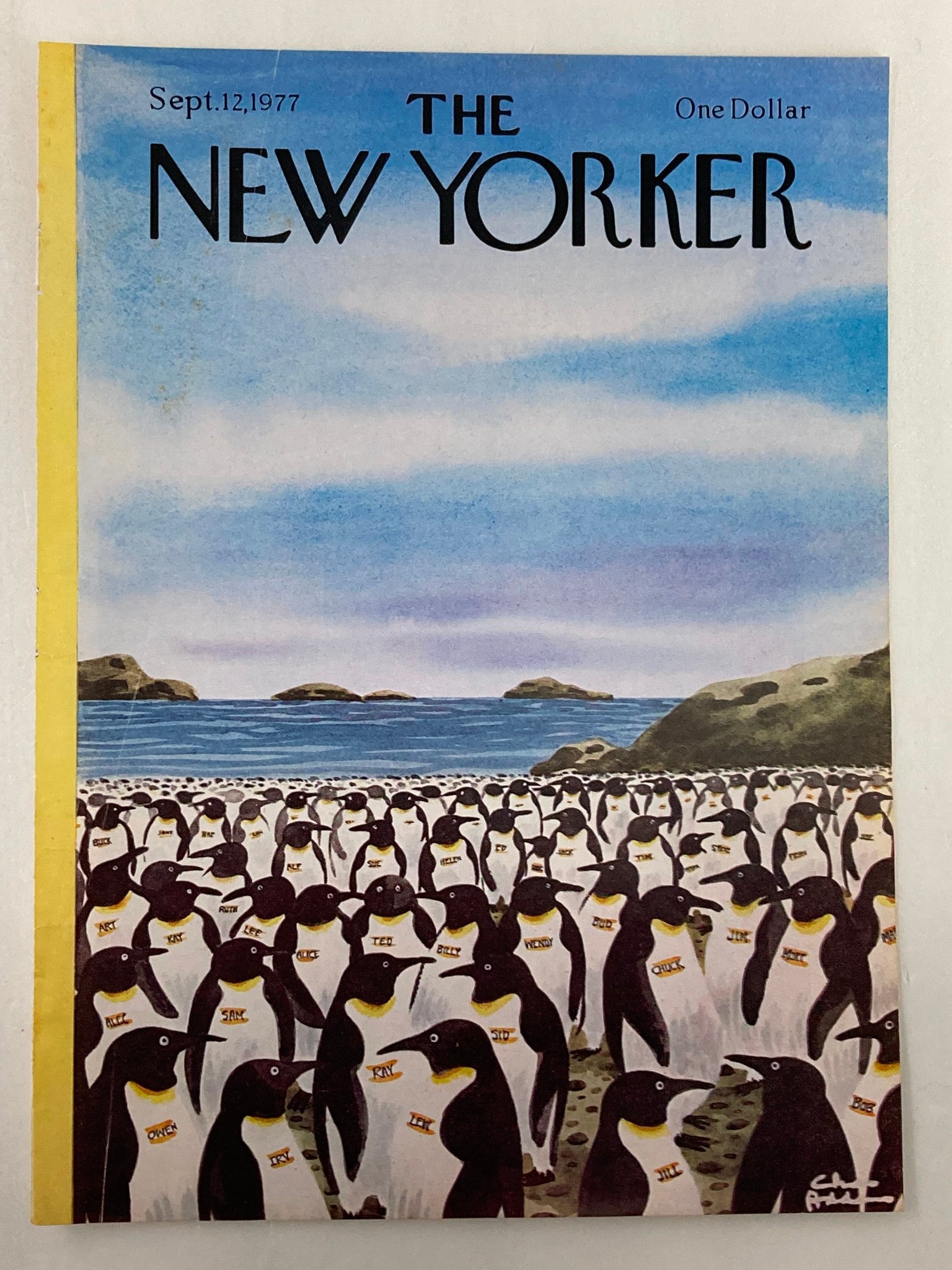 COVER ONLY The New Yorker September 12 1977 Penguins by Chas Addams No Label