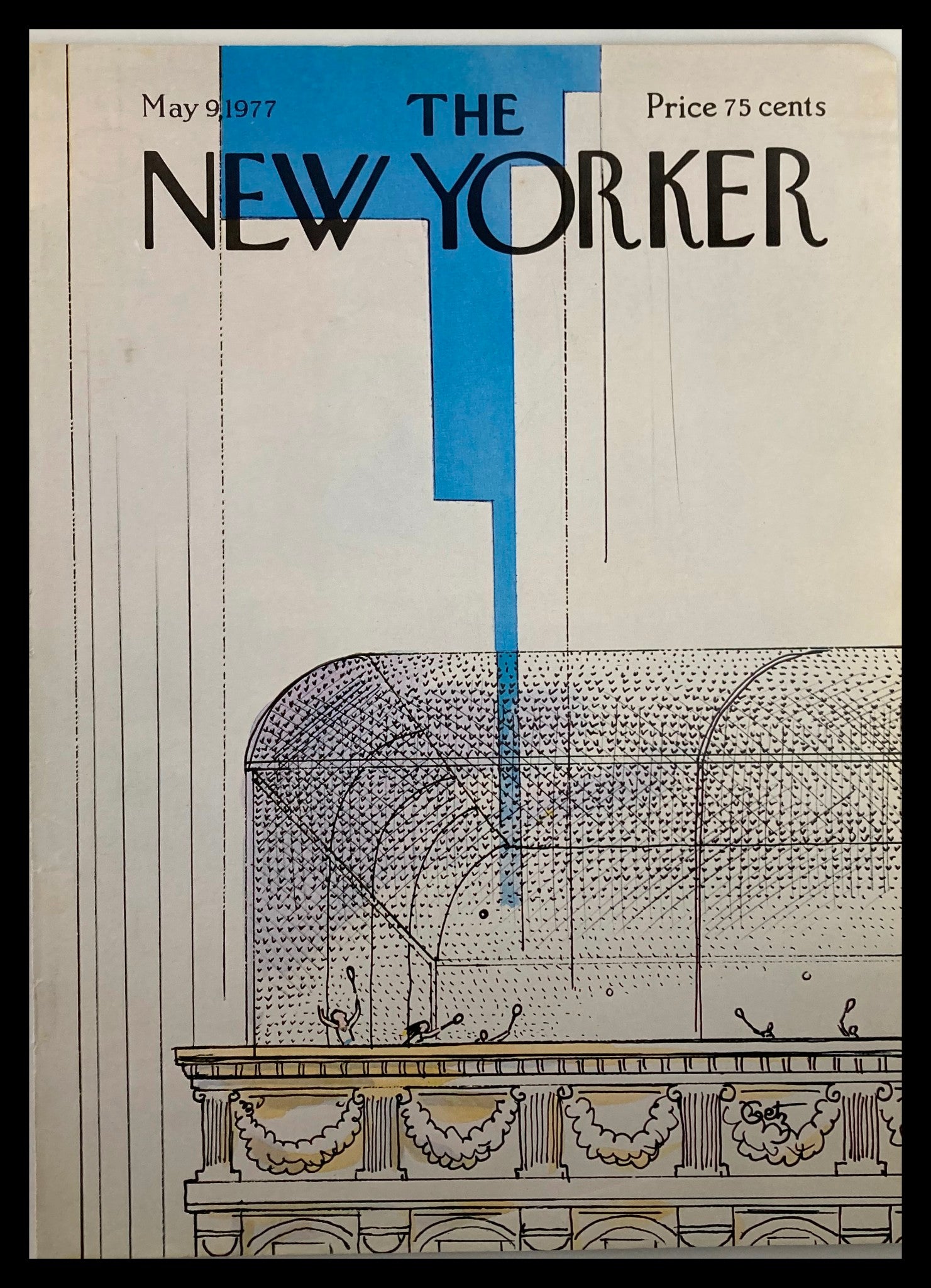 COVER ONLY The New Yorker May 9 1977 Roofdeck by Arthur Getz No Label