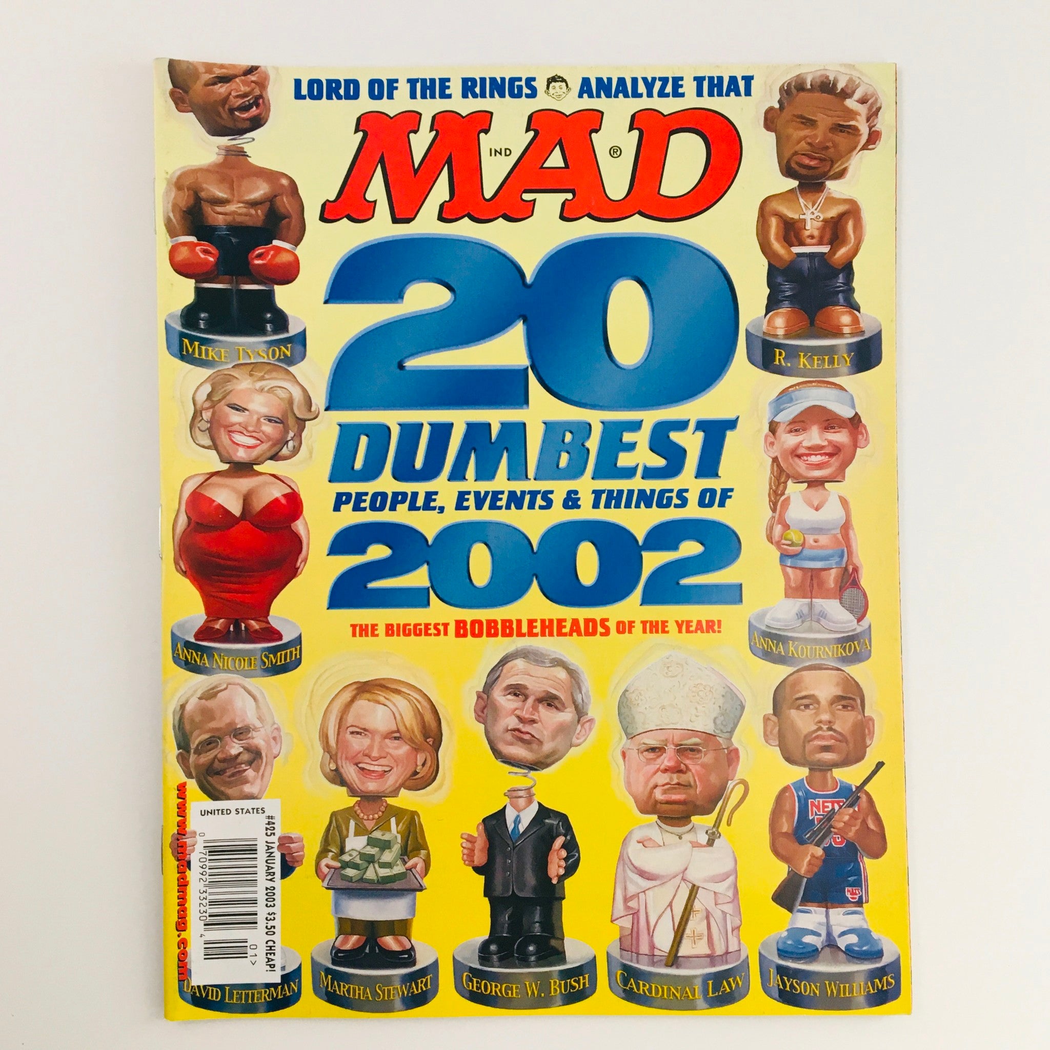 Mad Magazine January 2003 No.425 20 Dumbest People of 2002 Very Fine VF 8.0