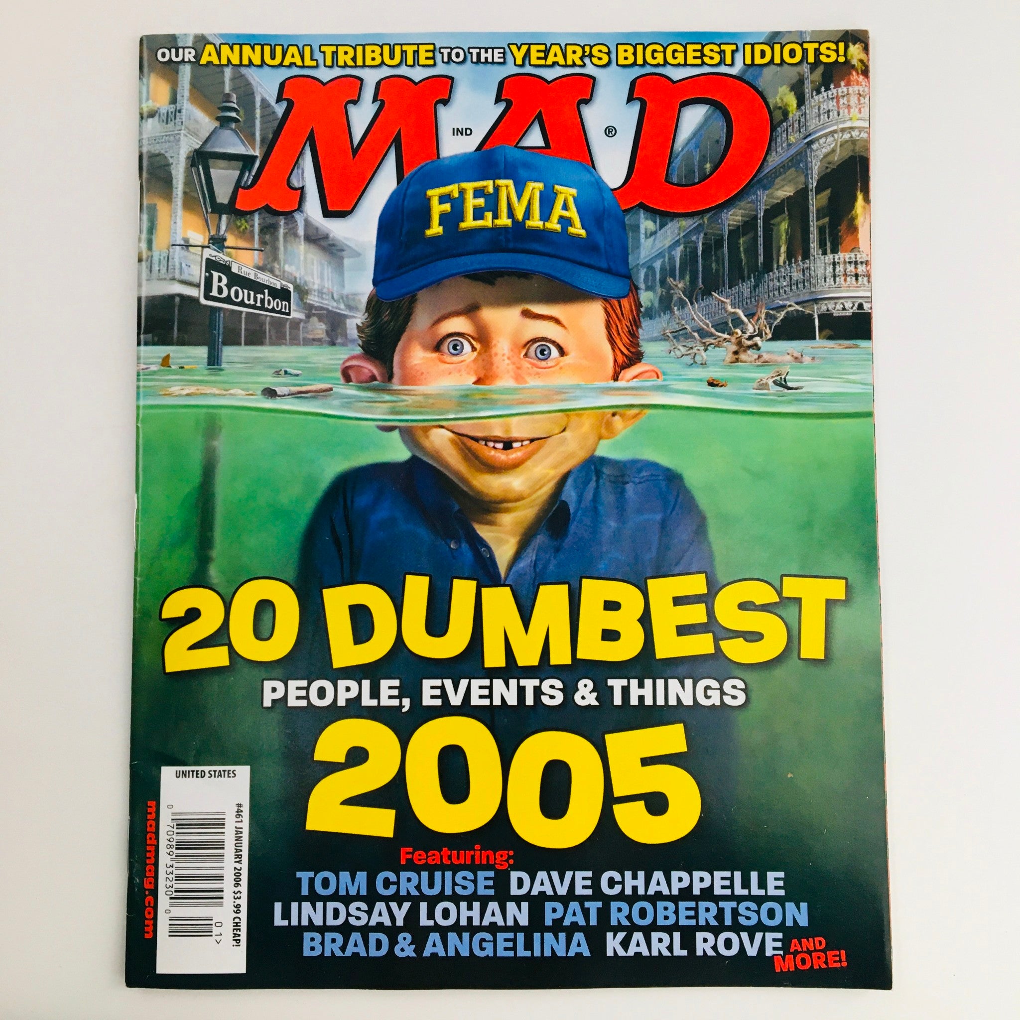 Mad Magazine January 2006 No. 461 20 Dumbest People of 2005 Very Fine VF 8.0