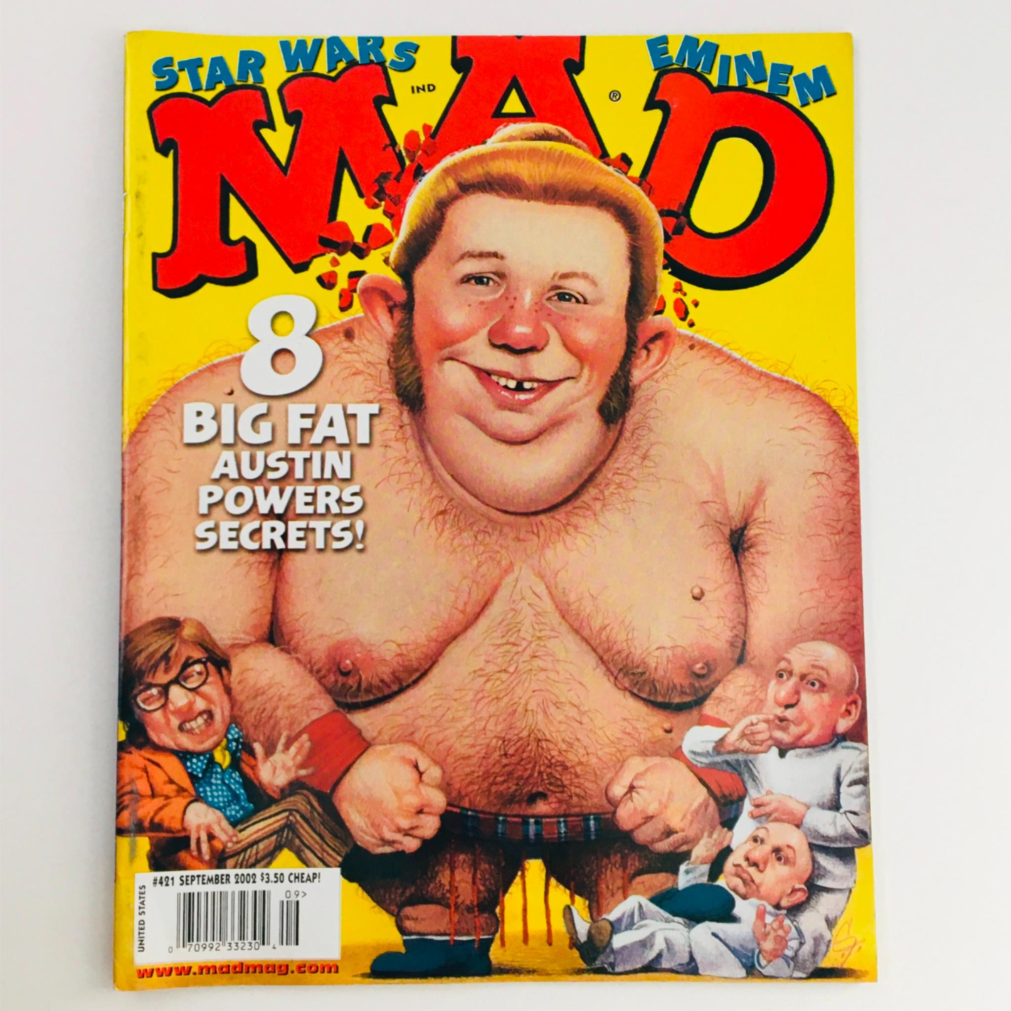 Mad Magazine September 2002 No. 421 8 Fat Austin Powers Secrets Very Fine VF 8.0