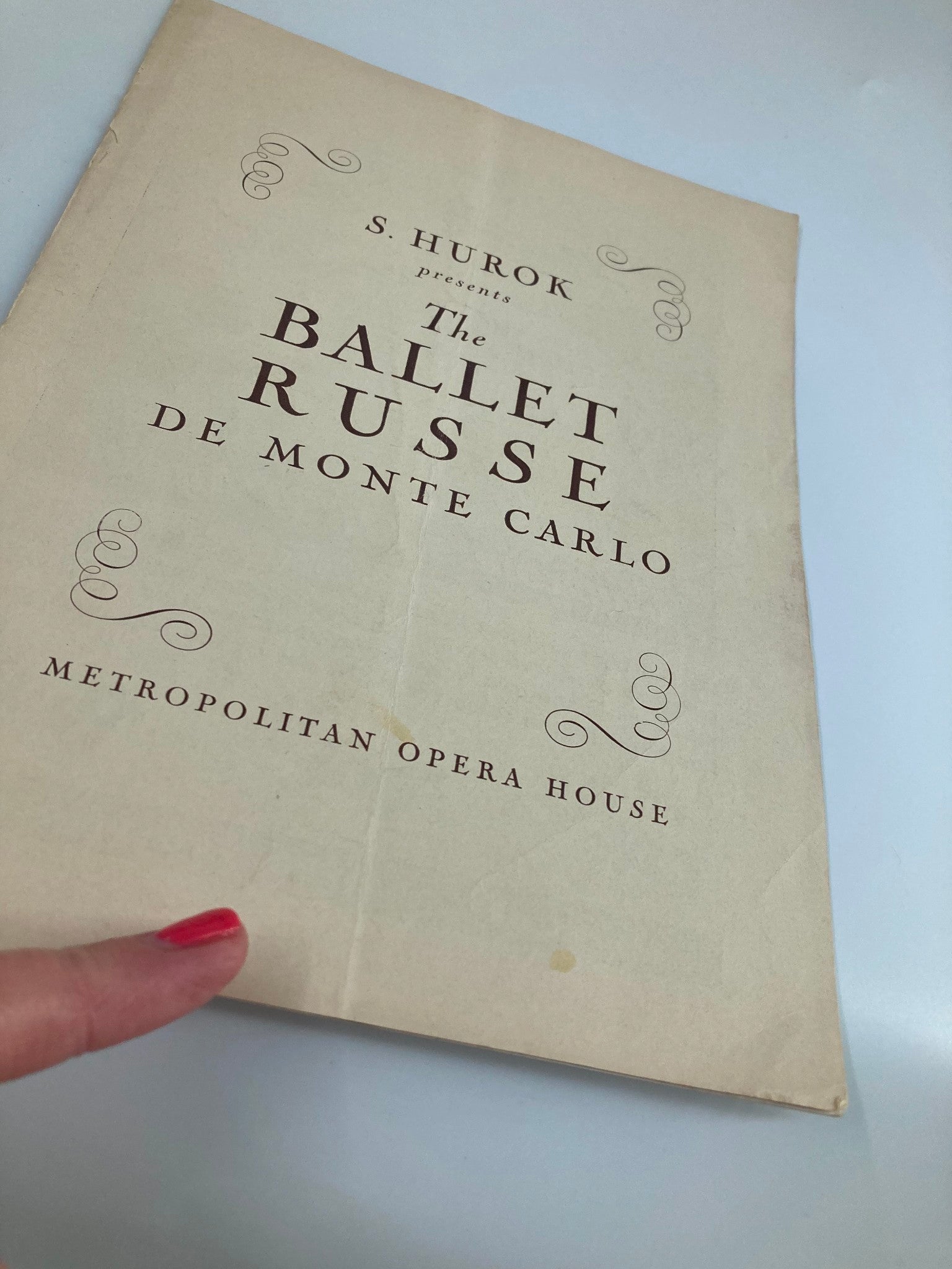 1939 Metropolitan Opera House S. Hurok The Ballet Russe de Monte Carlo