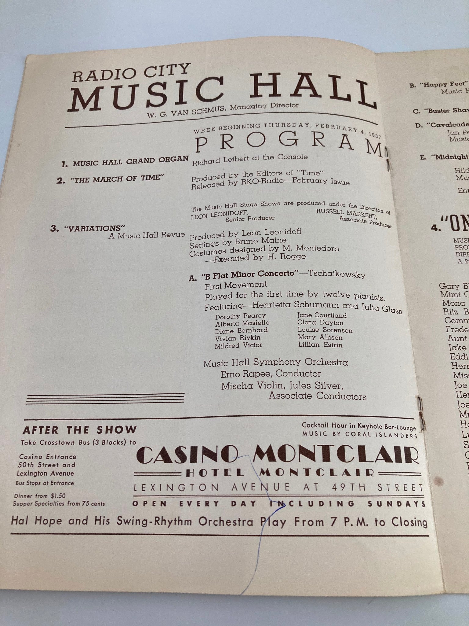 1937 Radio City Music Hall Weekly Show Place of the Nation Rockefeller Center