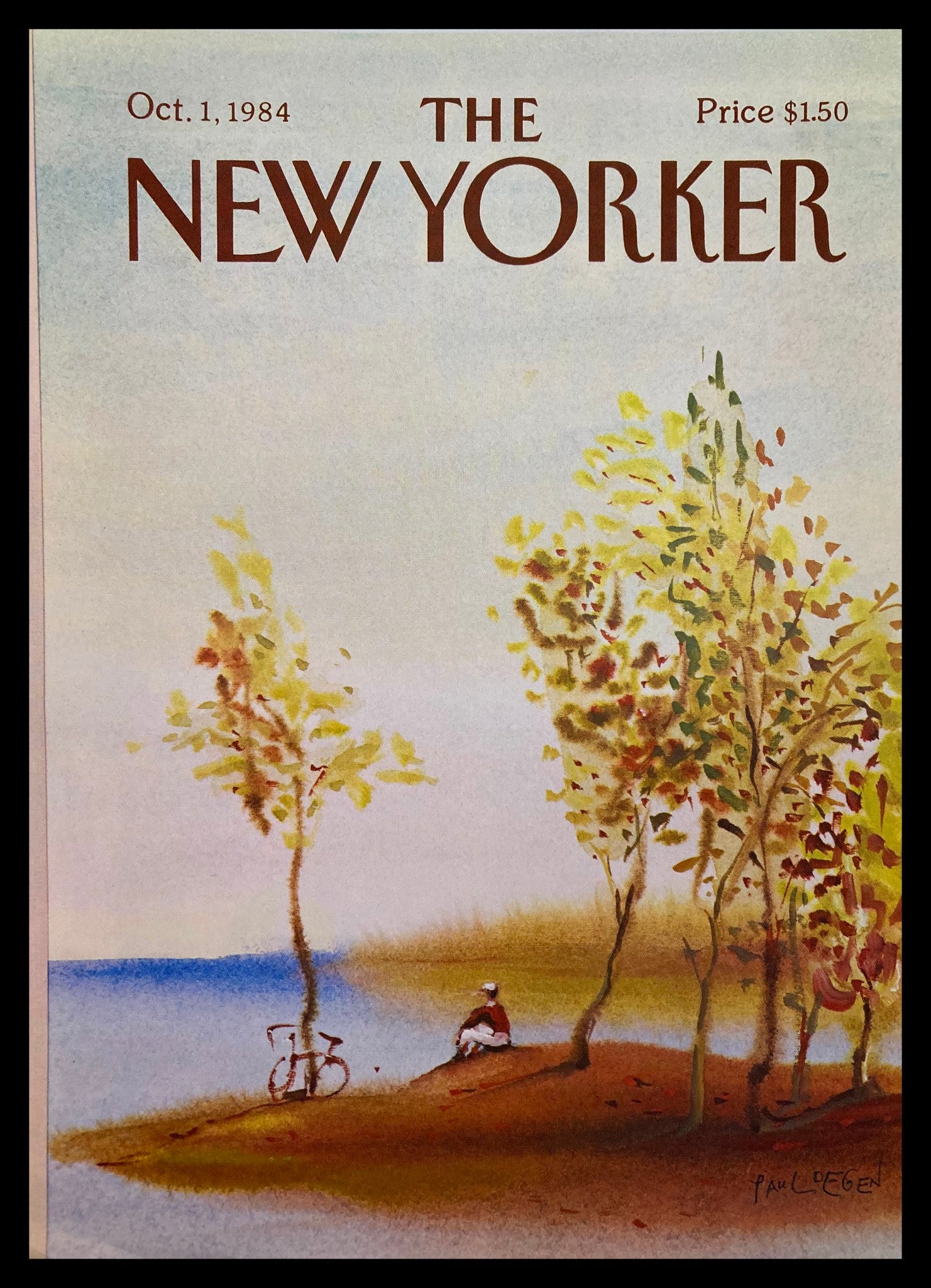 COVER ONLY The New Yorker October 1 1984 Resting by Paul Degen No Label