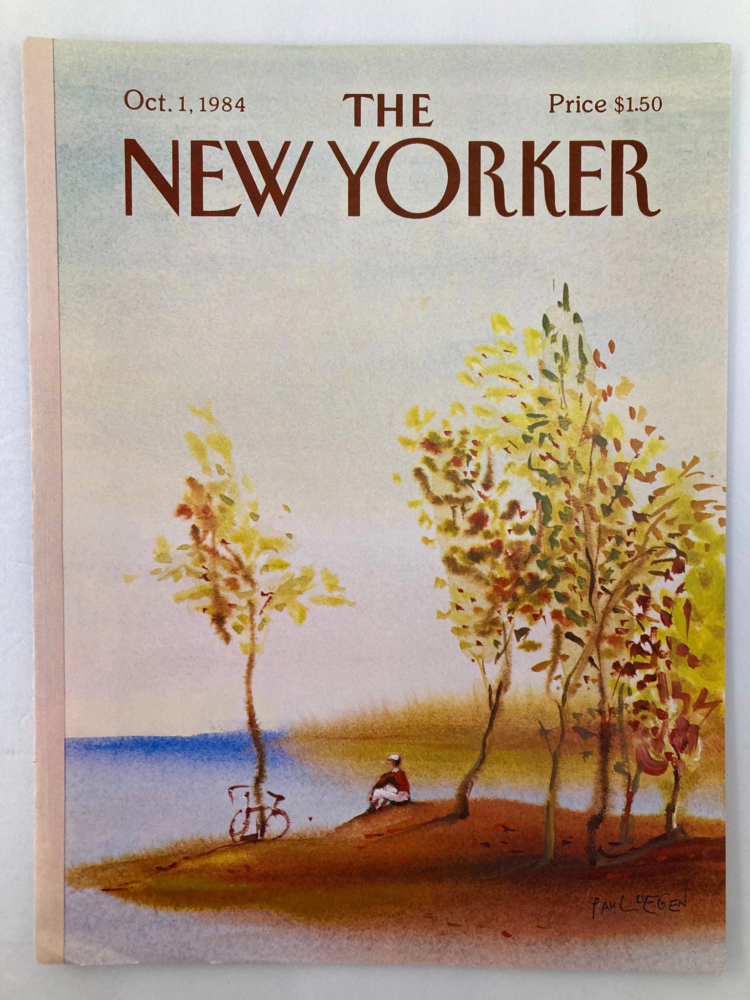 COVER ONLY The New Yorker October 1 1984 Resting by Paul Degen No Label