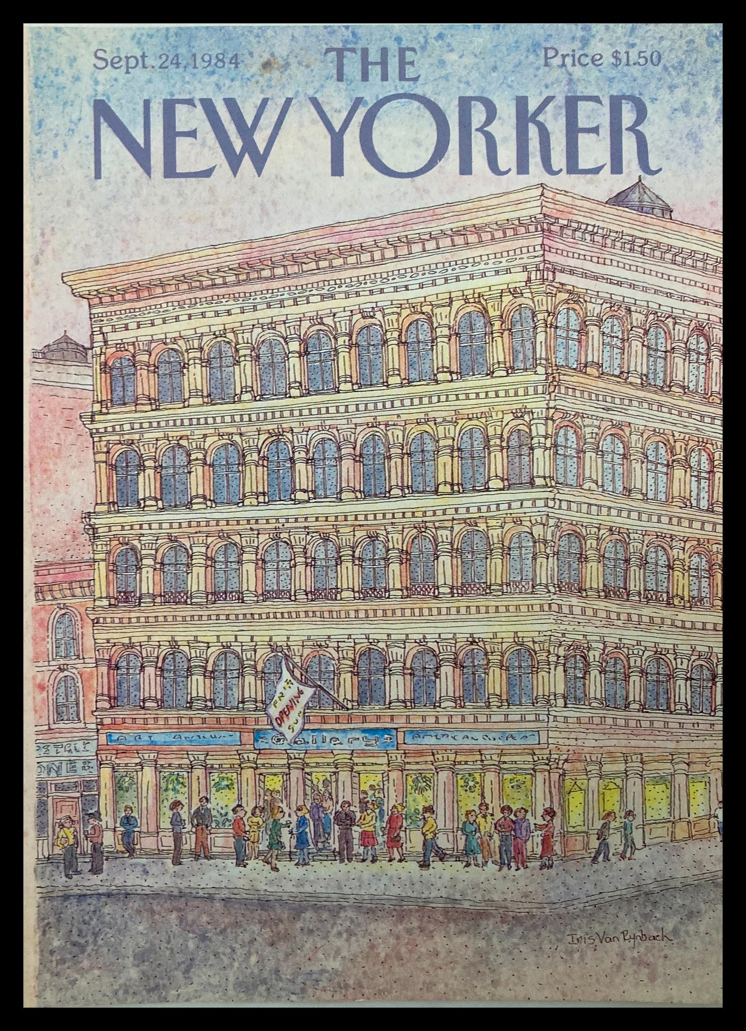 COVER ONLY The New Yorker September 24 1984 Opening Soon by Rynbach No Label