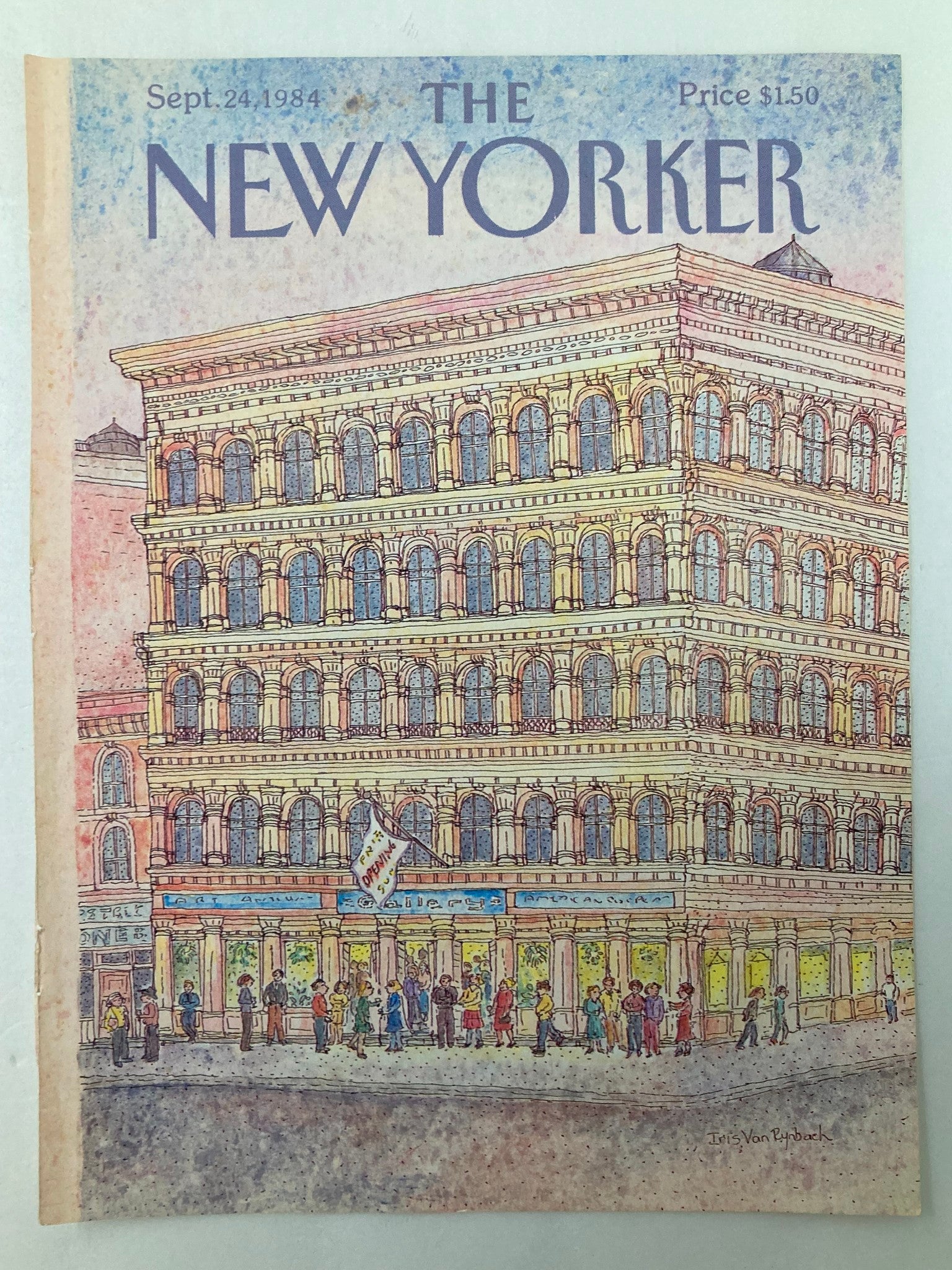 COVER ONLY The New Yorker September 24 1984 Opening Soon by Rynbach No Label