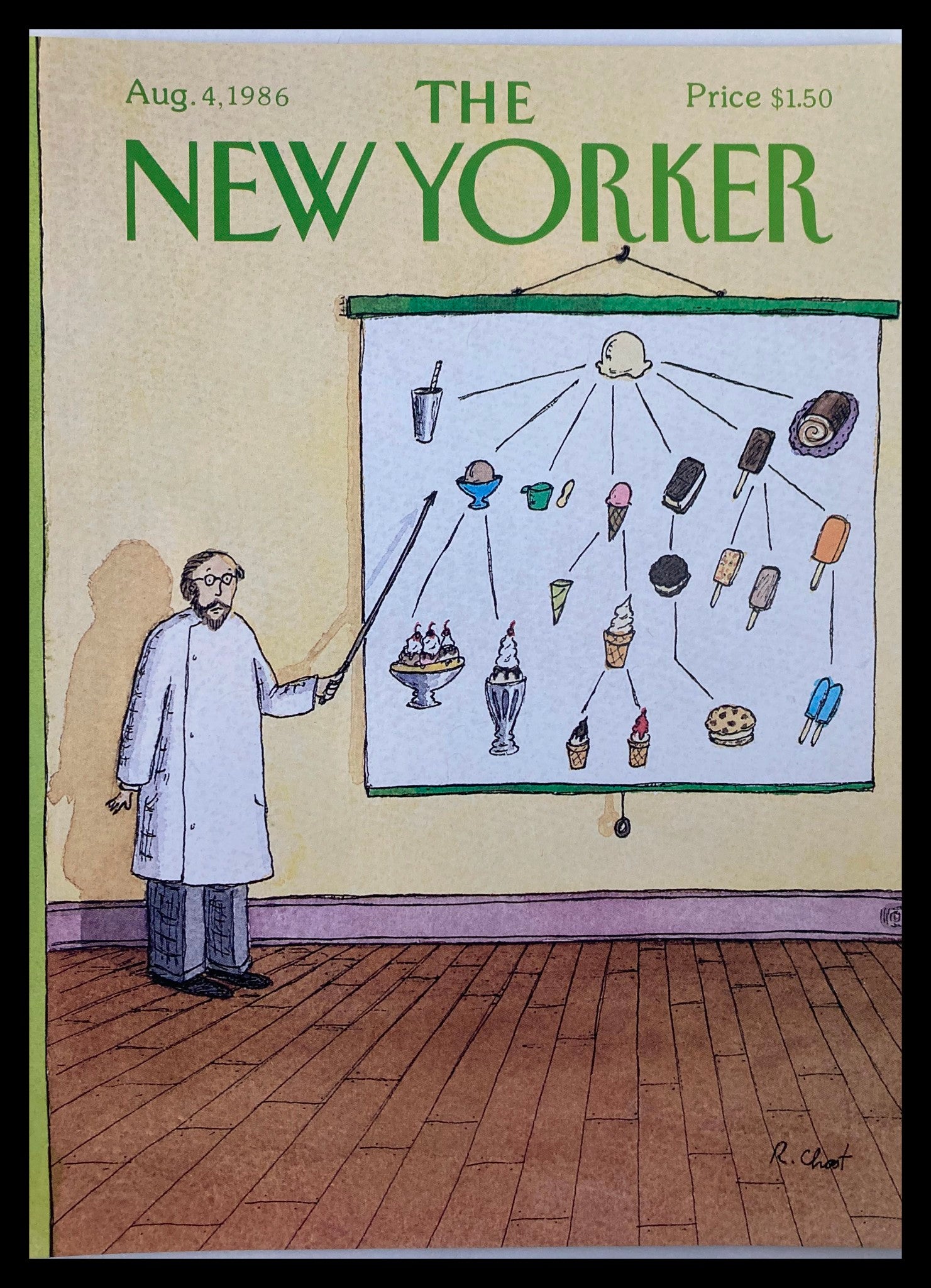 COVER ONLY The New Yorker August 4 1986 Sweet Lesson by Roz Chast No Label