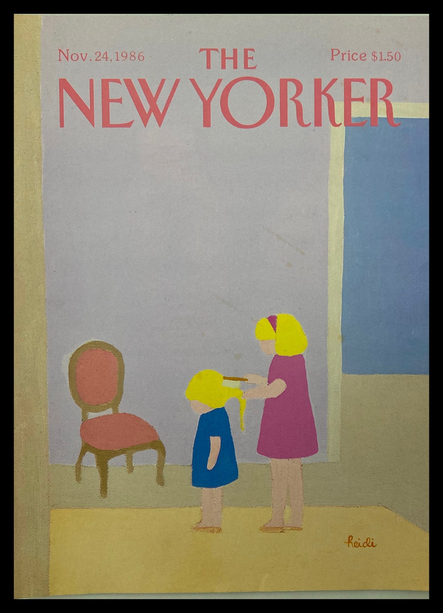 COVER ONLY The New Yorker November 24 1986 Goldilocks by Heidi Goennel No Label