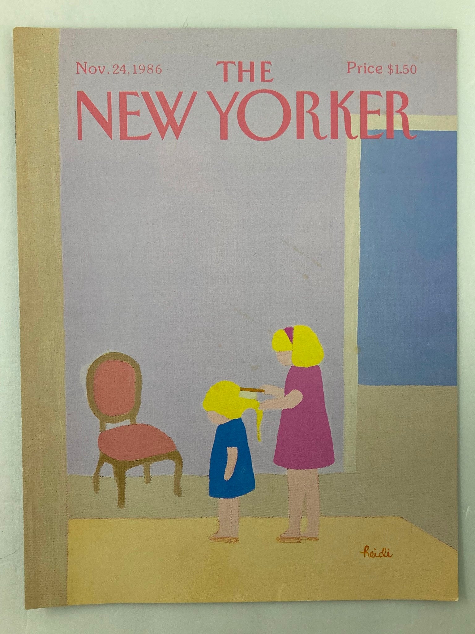 COVER ONLY The New Yorker November 24 1986 Goldilocks by Heidi Goennel No Label