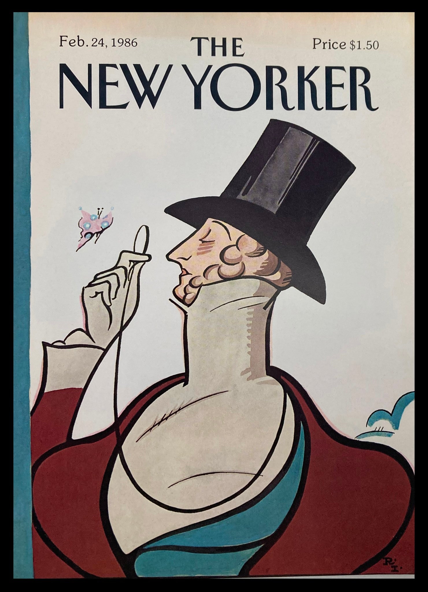 COVER ONLY The New Yorker February 24 1986 Eustace by Rea Irvin No Label