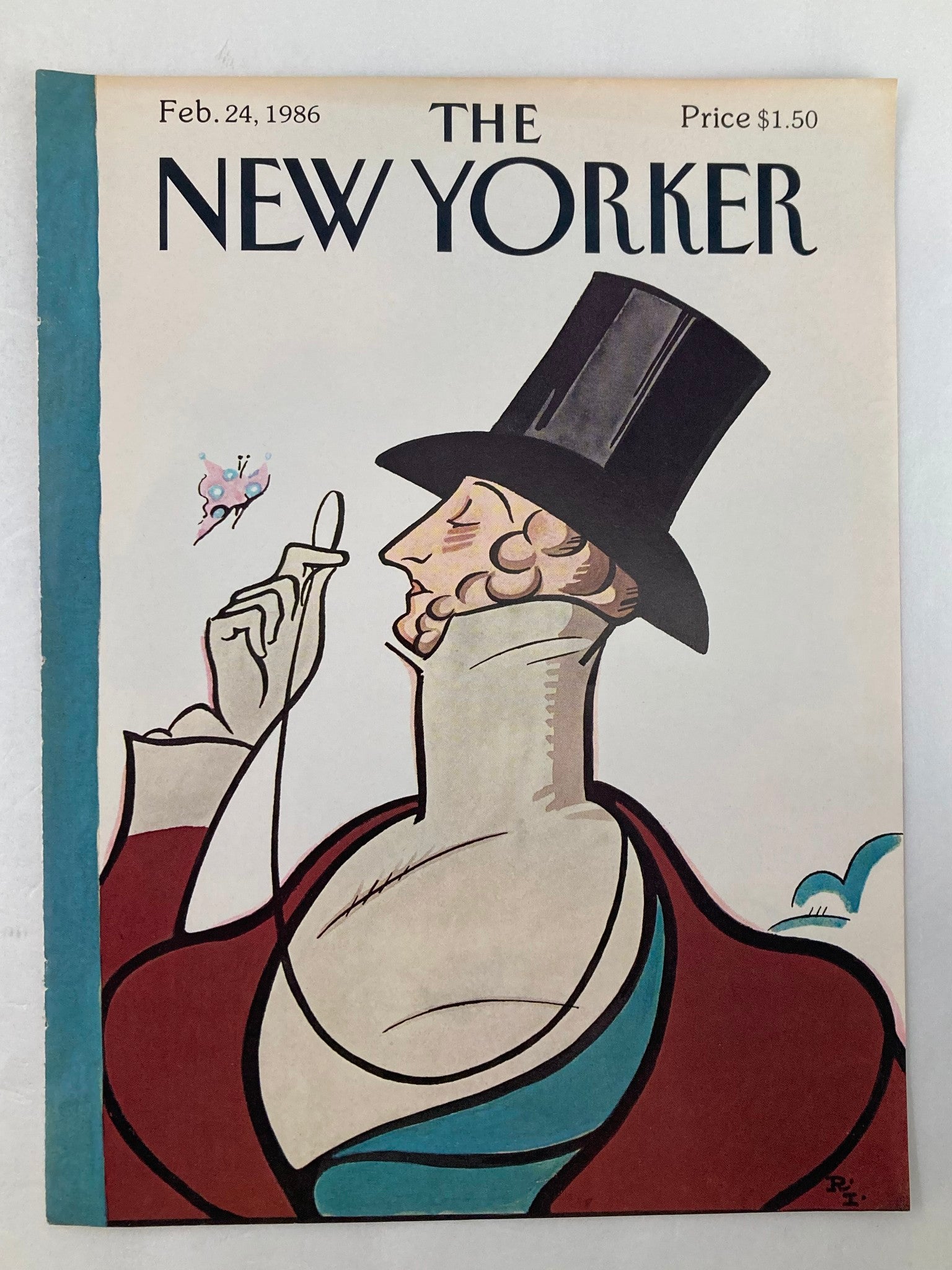 COVER ONLY The New Yorker February 24 1986 Eustace by Rea Irvin No Label