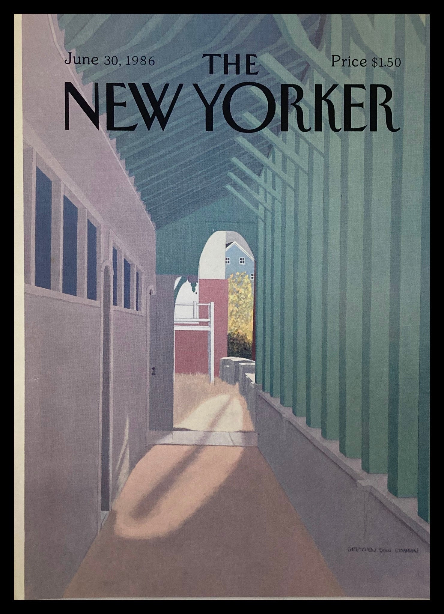 COVER ONLY The New Yorker June 30 1986 Shadow by Gretchen Dow Simpson No Label