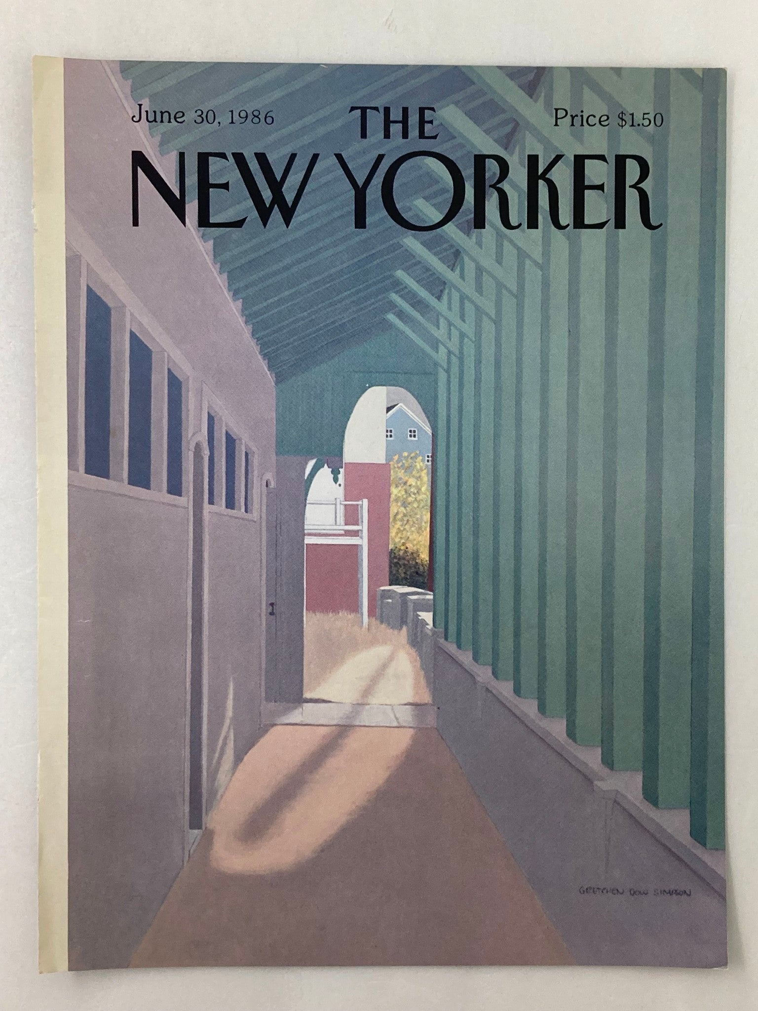 COVER ONLY The New Yorker June 30 1986 Shadow by Gretchen Dow Simpson No Label