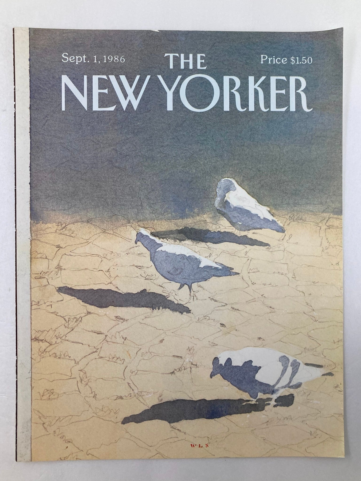 COVER ONLY The New Yorker September 1 1986 Doves by Whitney Lee Savage No Label