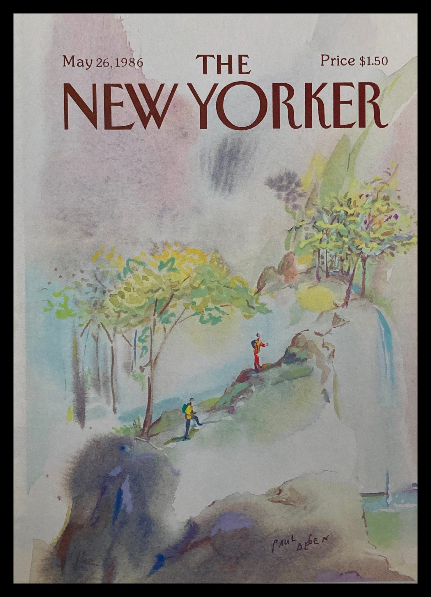 COVER ONLY The New Yorker May 28 1986 Small Falls by Paul Degen No Label