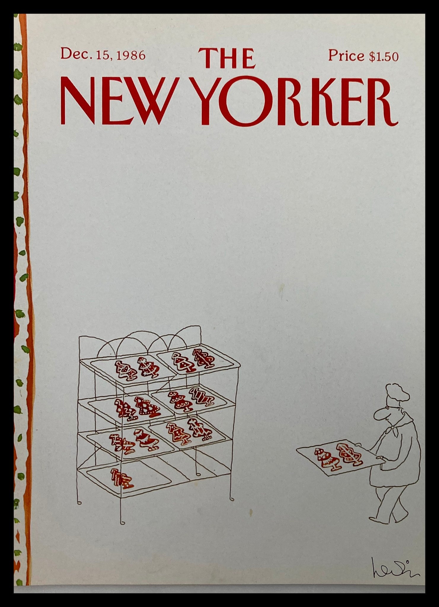 COVER ONLY The New Yorker December 15 1986 Candy Tree by Heidi Goennel No Label