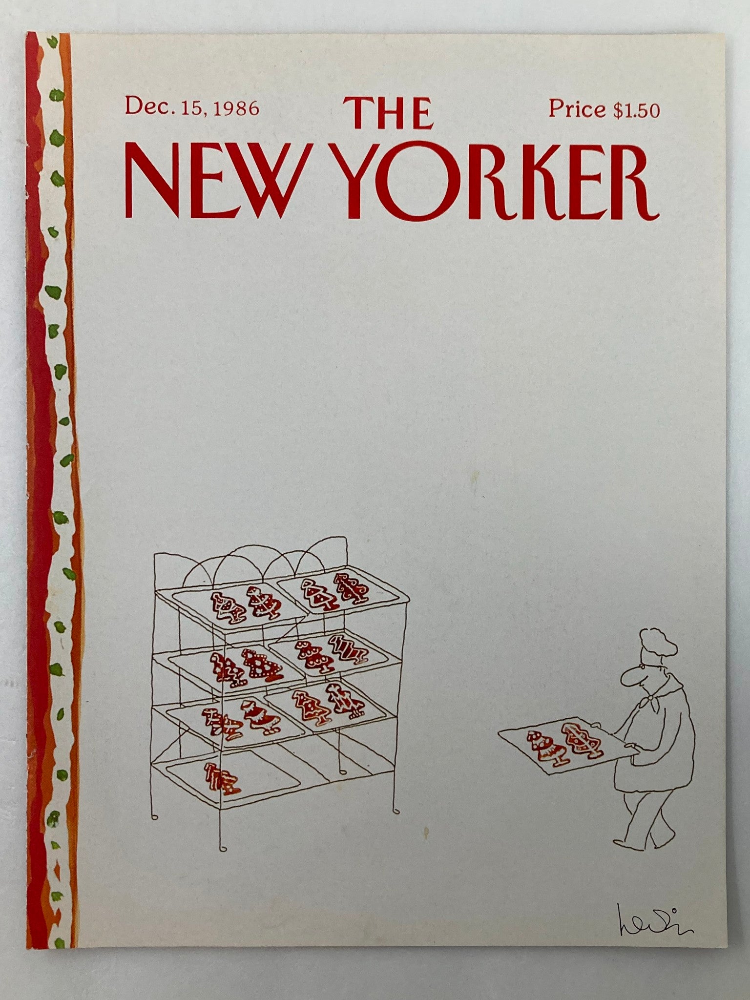 COVER ONLY The New Yorker December 15 1986 Candy Tree by Heidi Goennel No Label